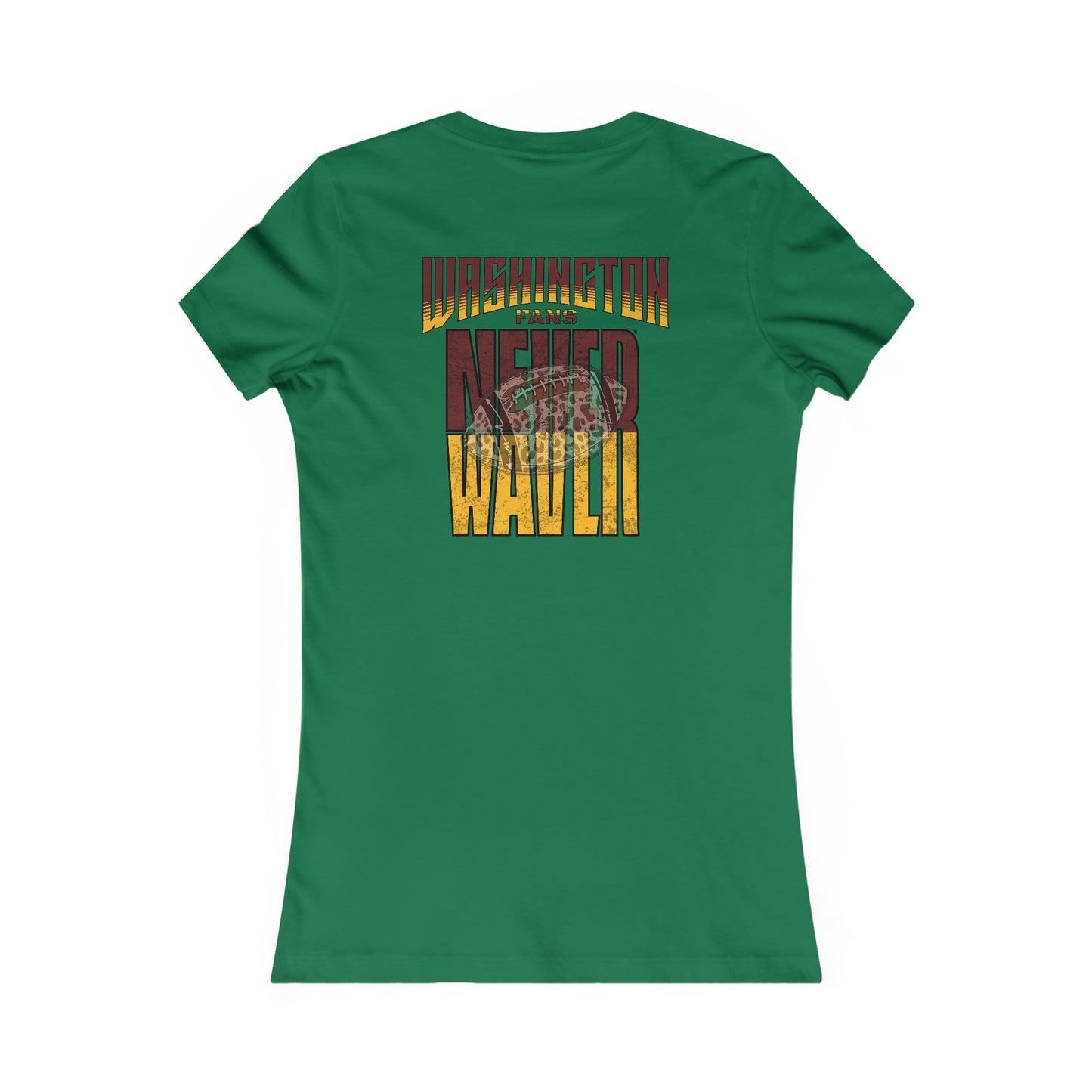 Washington Fans Never Waver W-Leopard Football Women's Favorite Tee