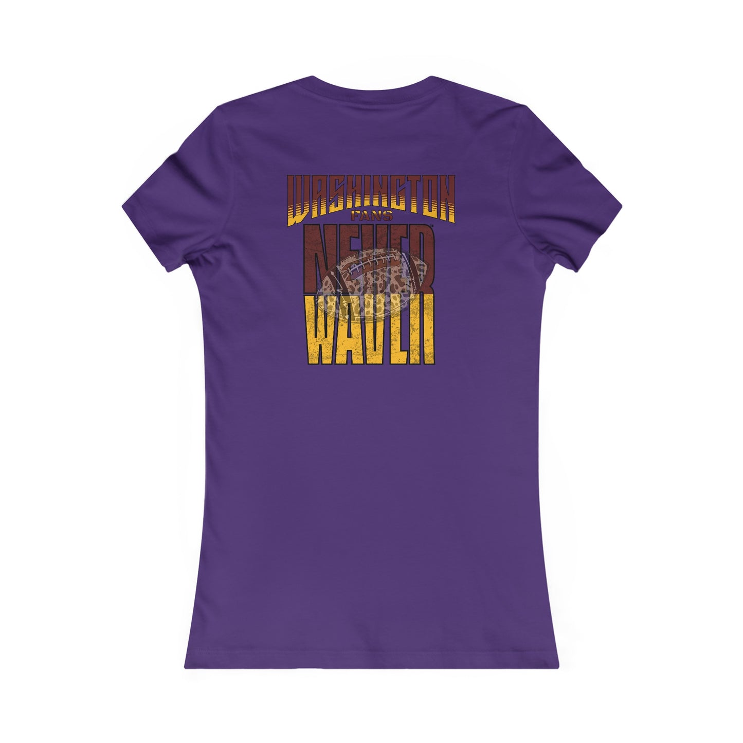 Washington Fans Never Waver W-Leopard Football Women's Favorite Tee