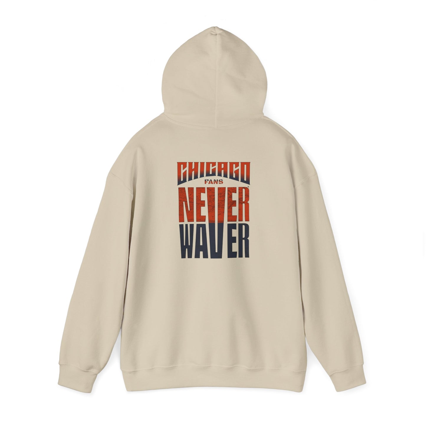 Unisex Heavy Blend™ Hooded Sweatshirt - 'Chicago Fans Never Waver' Motivational Apparel