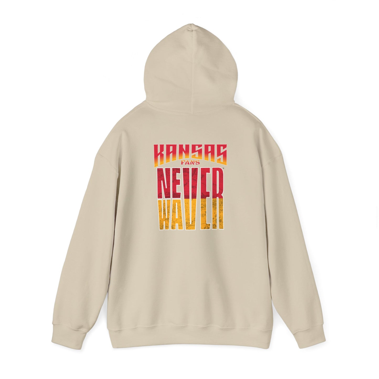 Kansas Fans Never Waver Unisex Heavy Blend™ Hooded Sweatshirt