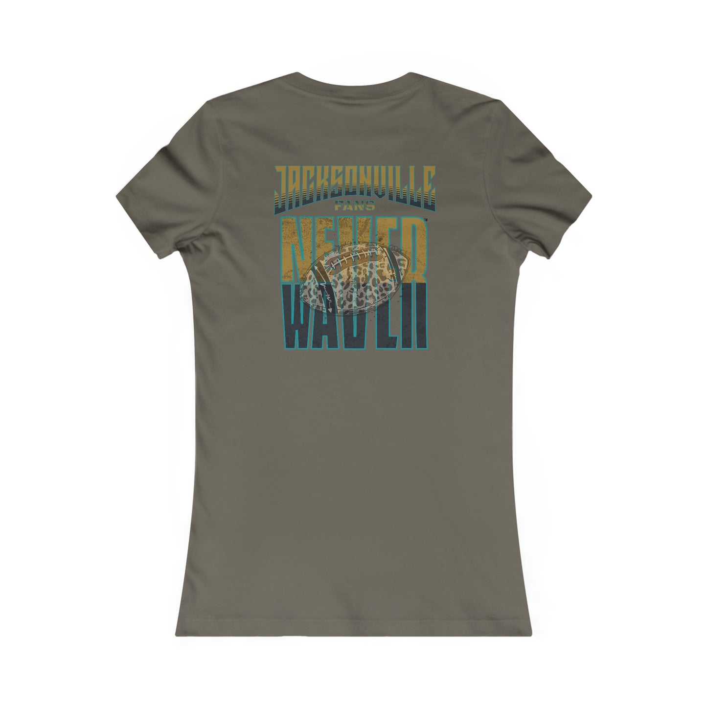 Jacksonville Fans Never Waver W-Leopard Football Women's Favorite Tee