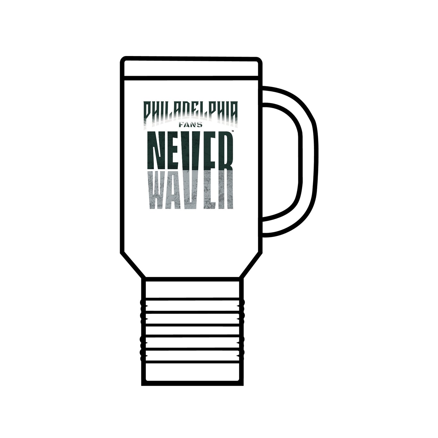 Philadelphia Fans Never Waver Insulated Travel Mug, 40oz