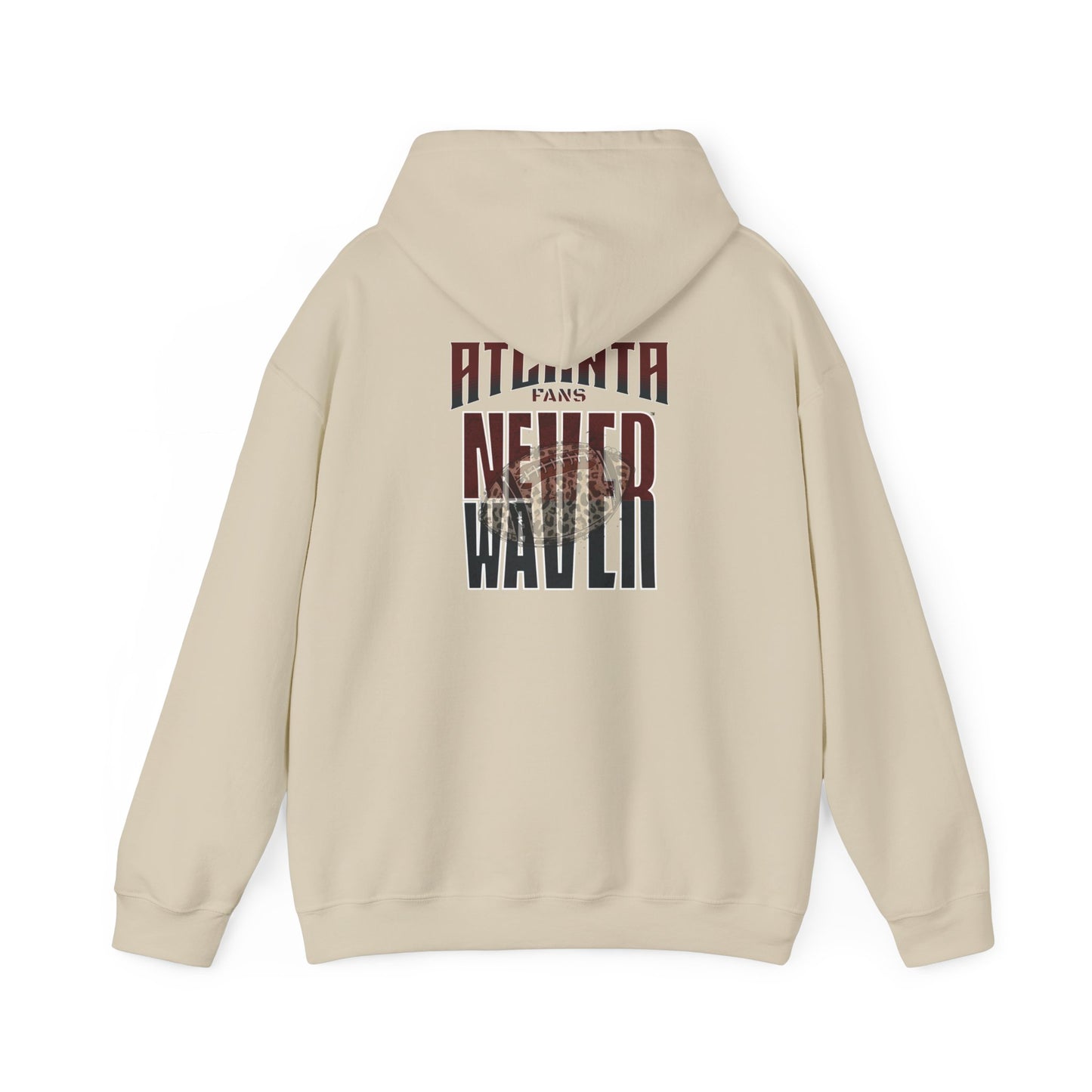 Atlanta Fans Never Waver W-Leopard Football Unisex Heavy Blend™ Hooded Sweatshirt