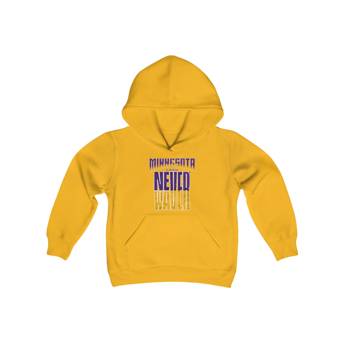 Minnesota Fans Never Waver Youth Heavy Blend Hooded Sweatshirt