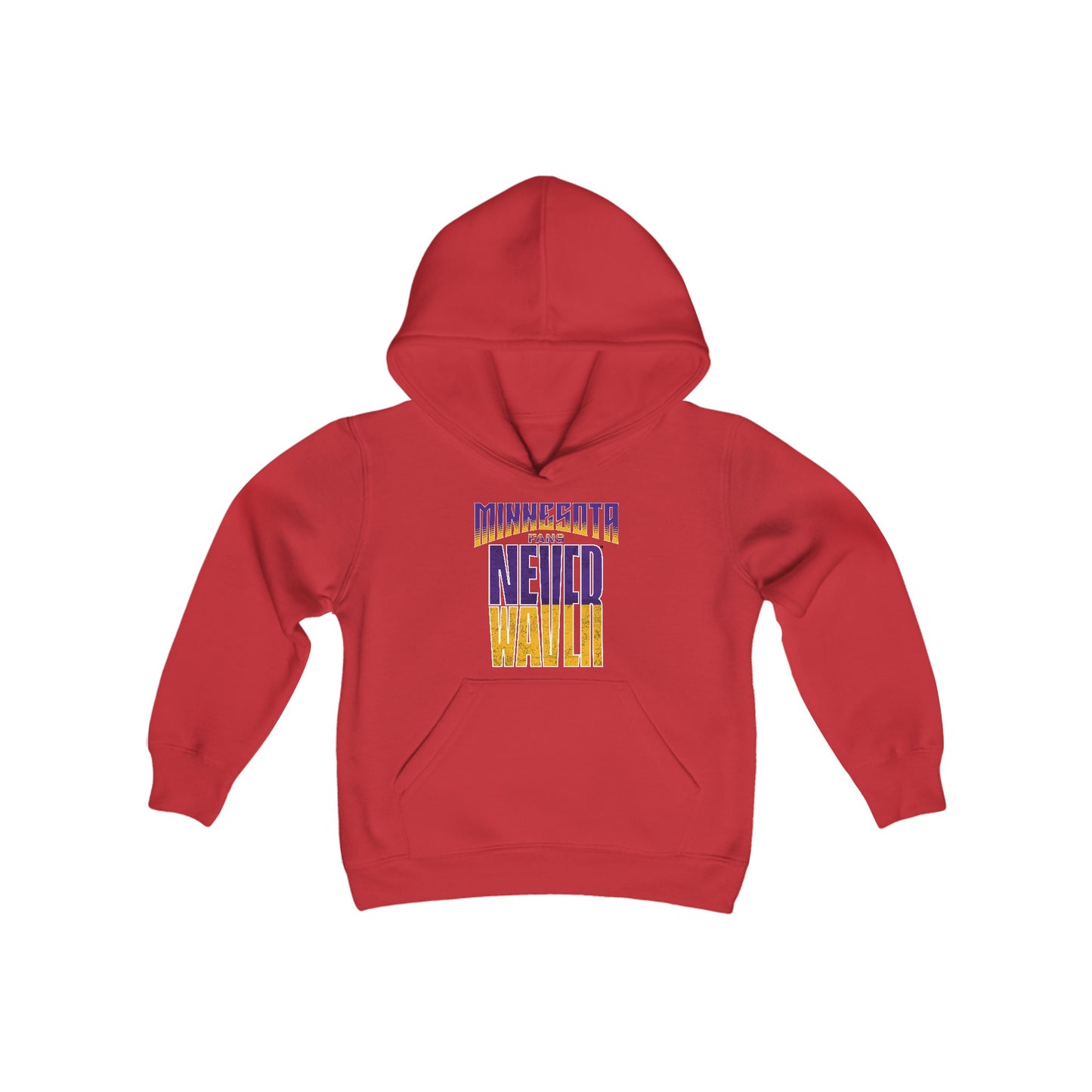 Minnesota Fans Never Waver Youth Heavy Blend Hooded Sweatshirt