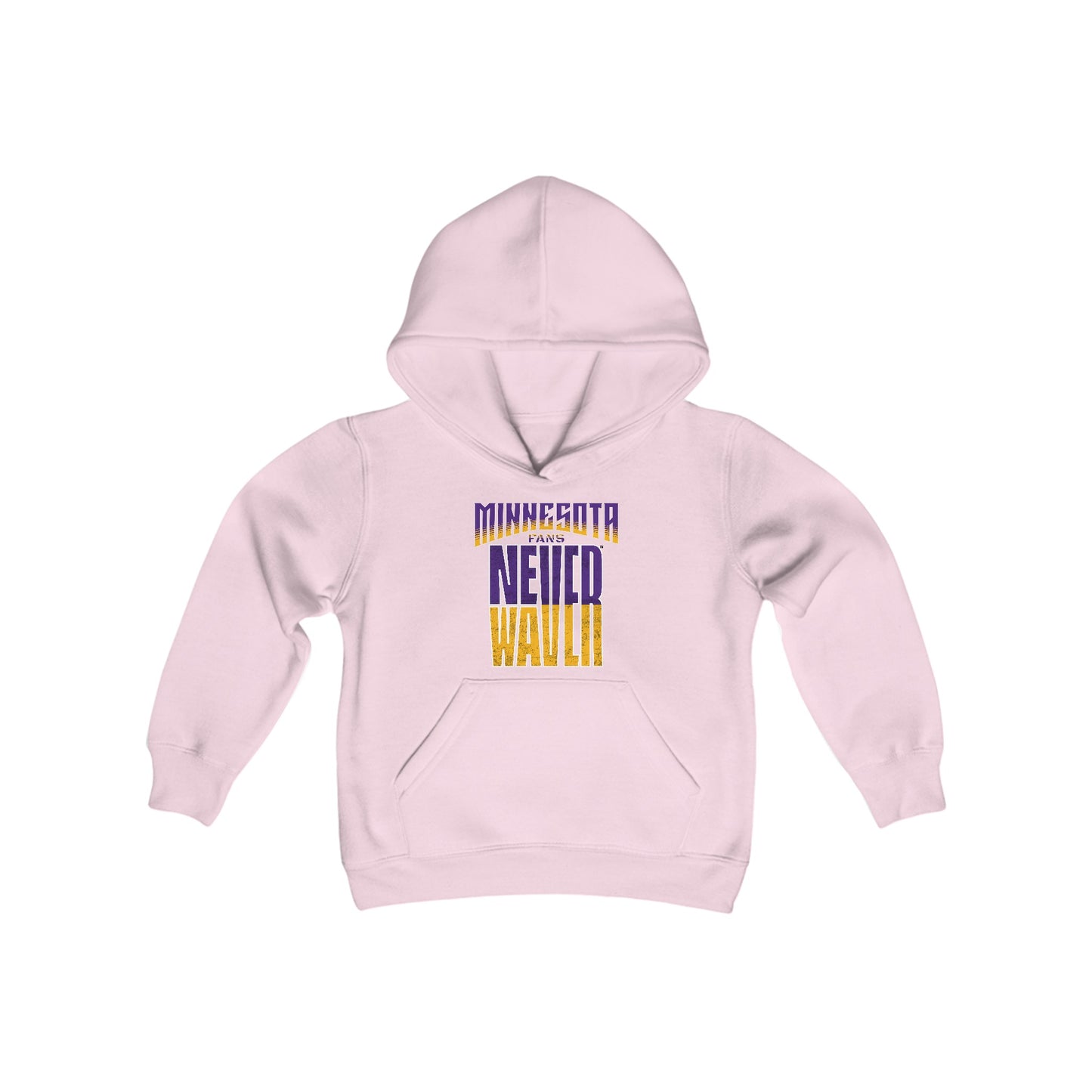 Minnesota Fans Never Waver Youth Heavy Blend Hooded Sweatshirt