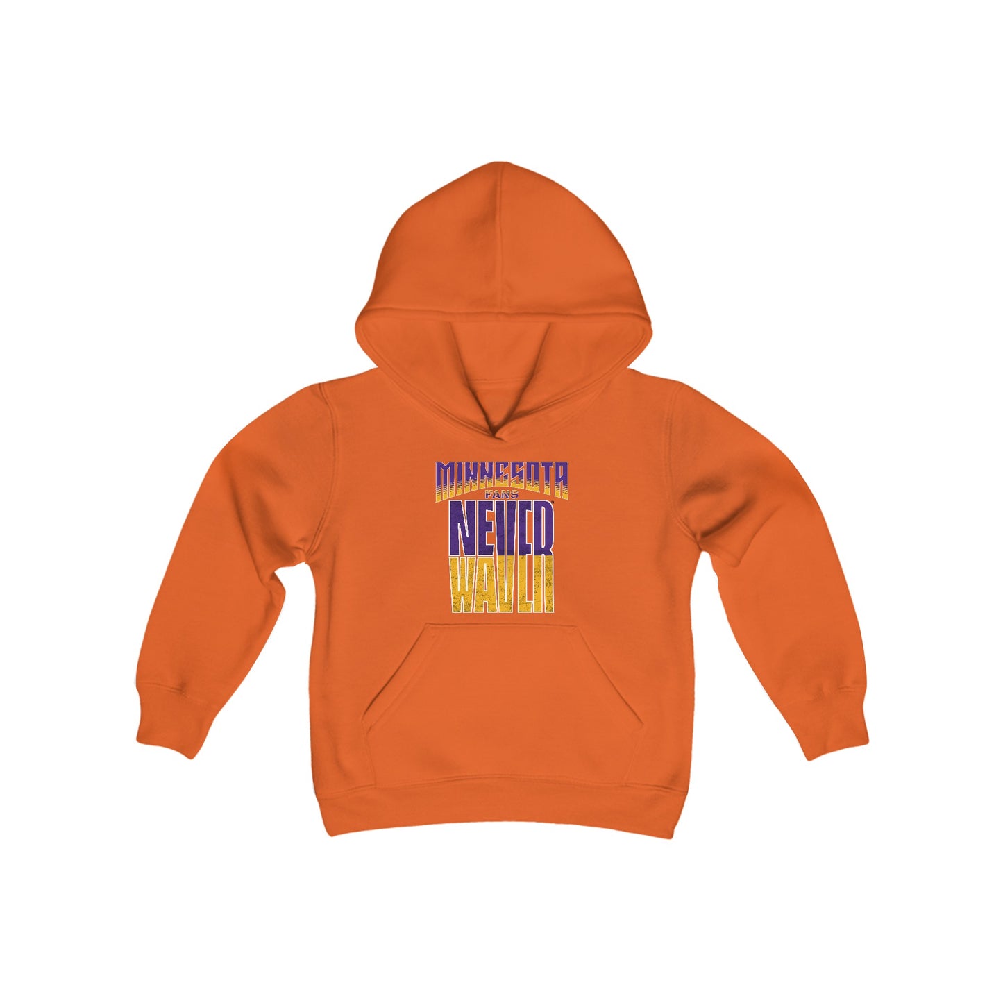 Minnesota Fans Never Waver Youth Heavy Blend Hooded Sweatshirt