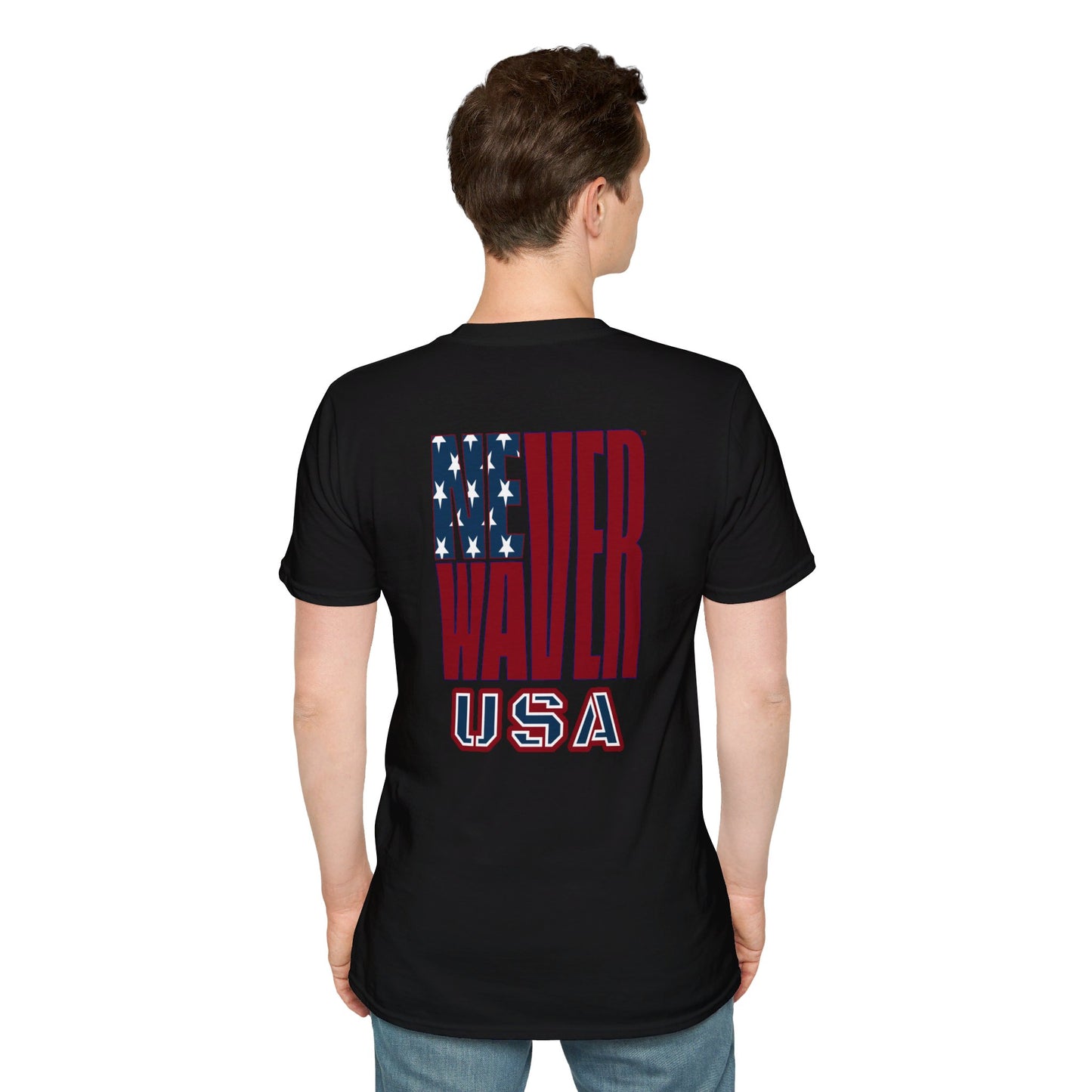 Never Waver USA Unisex Softstyle T-Shirt