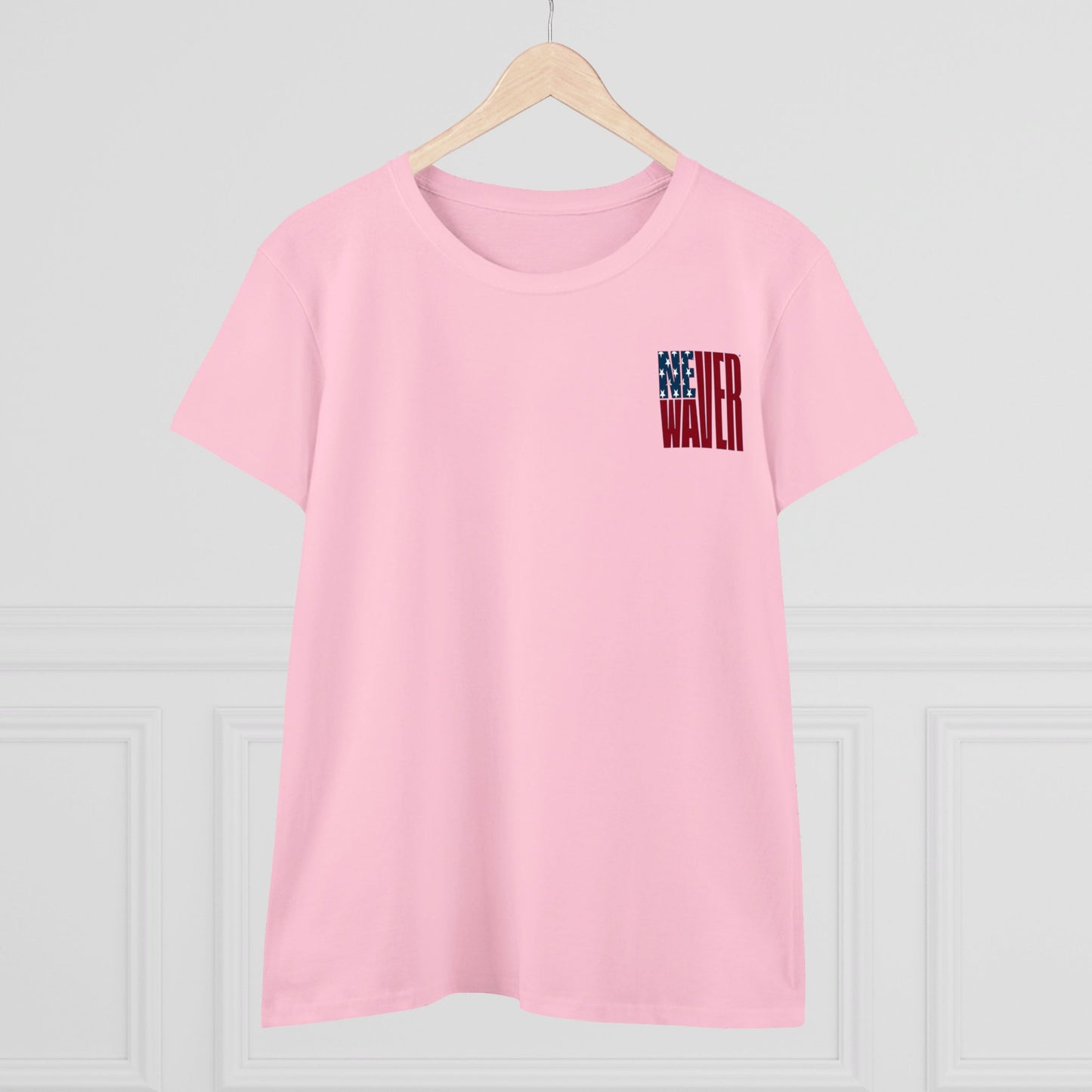 Never Waver USA Women's Midweight Cotton Tee