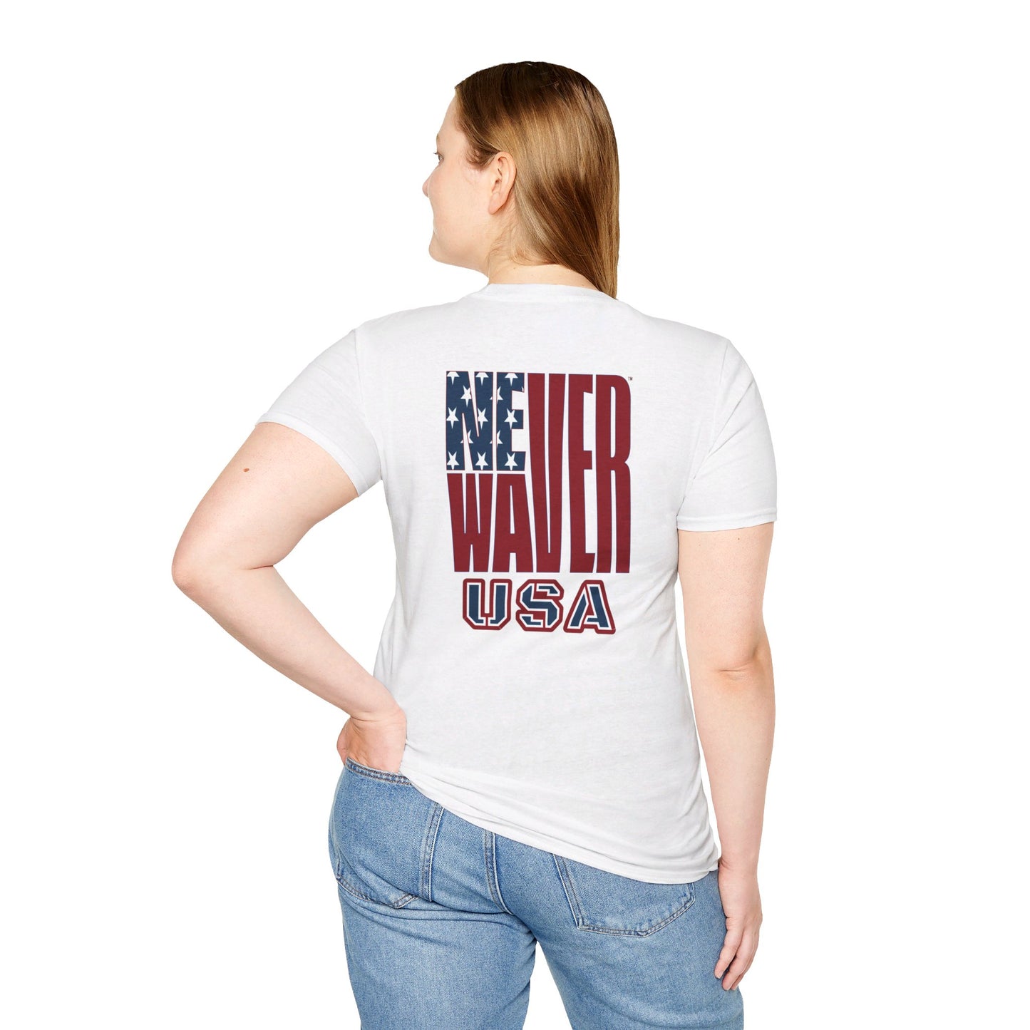 Never Waver USA Unisex Softstyle T-Shirt