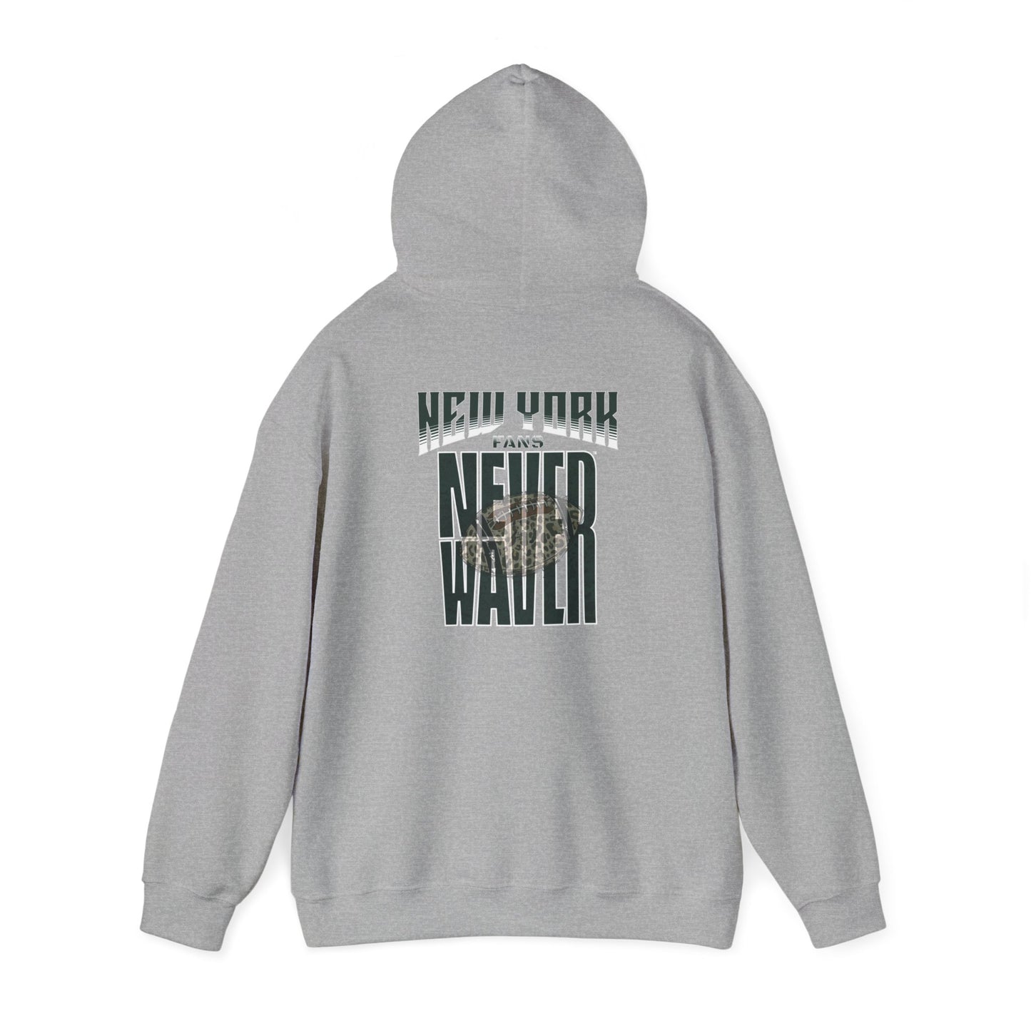 New York  Fans Never Waver W-Leopard Football Unisex Heavy Blend™ Hooded Sweatshirt