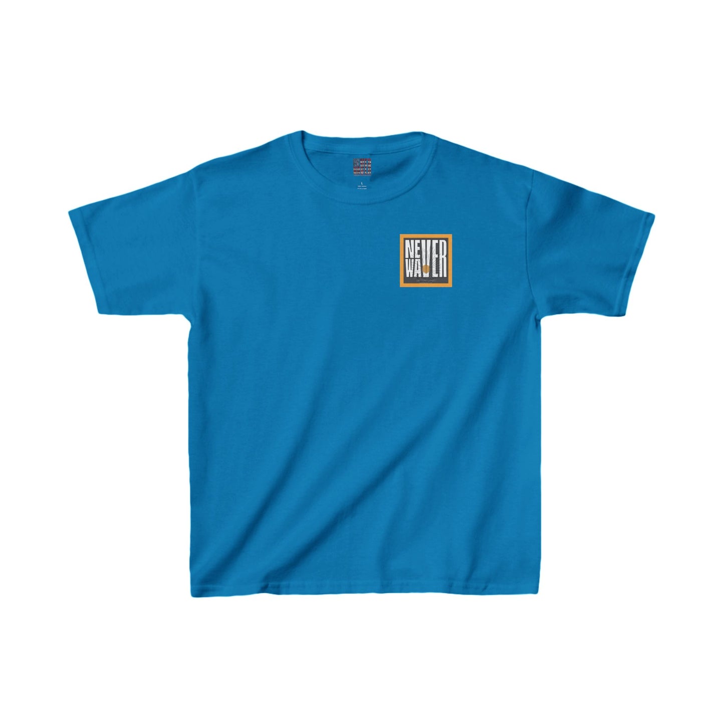 Kids Heavy Cotton™ Tee -NEVER WAVER Be The Light Design - Stylish, Comfortable Everyday Wear