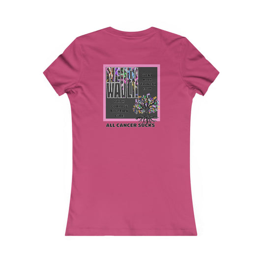 Never Waver Tree of Cancer RibbonsWomen's Favorite Tee