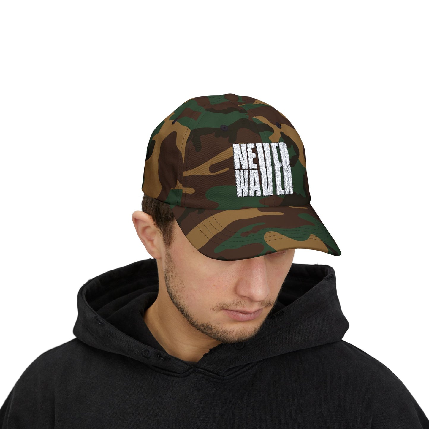 Never Waver  Embroidered Classic Dad Cap