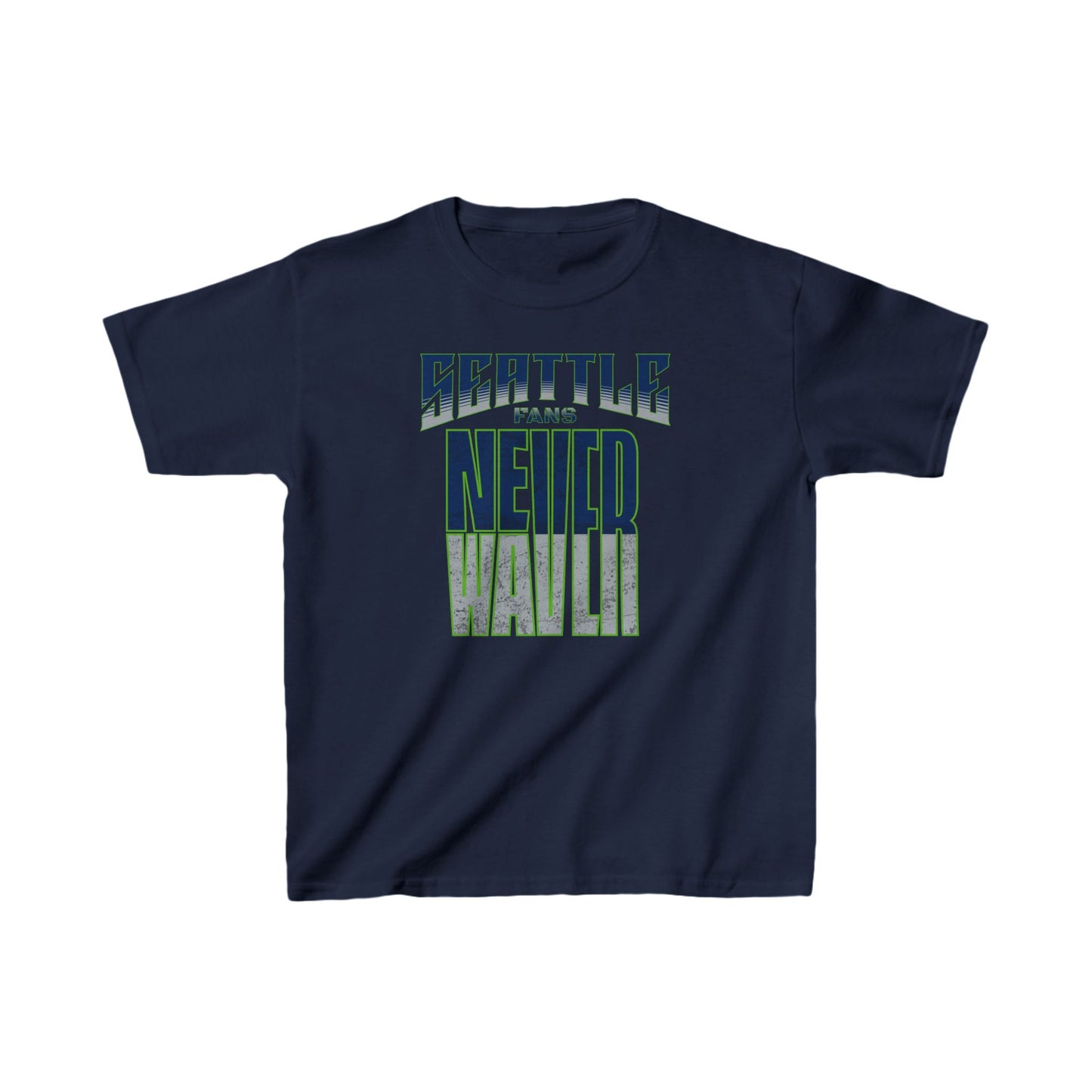 Seattle Fans Never Waver Kids Heavy Cotton™ Tee