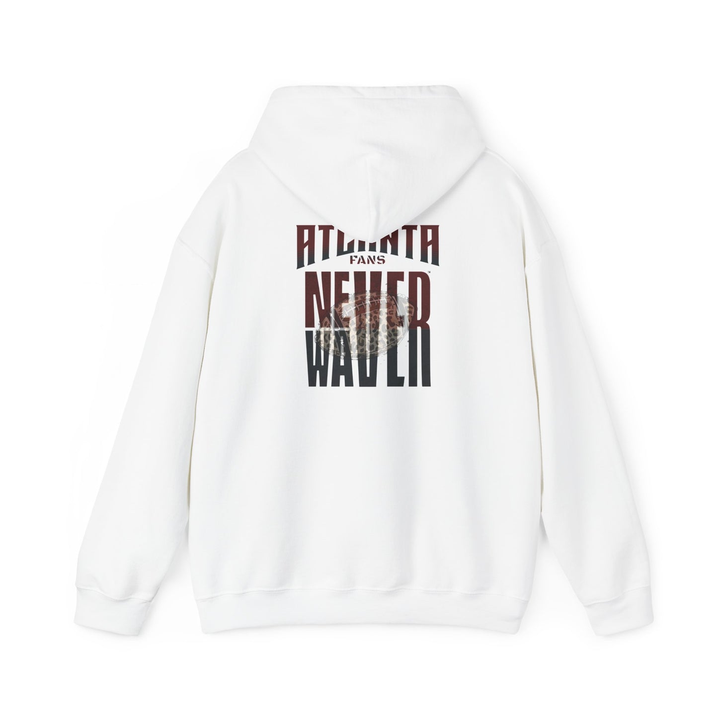 Atlanta Fans Never Waver W-Leopard Football Unisex Heavy Blend™ Hooded Sweatshirt