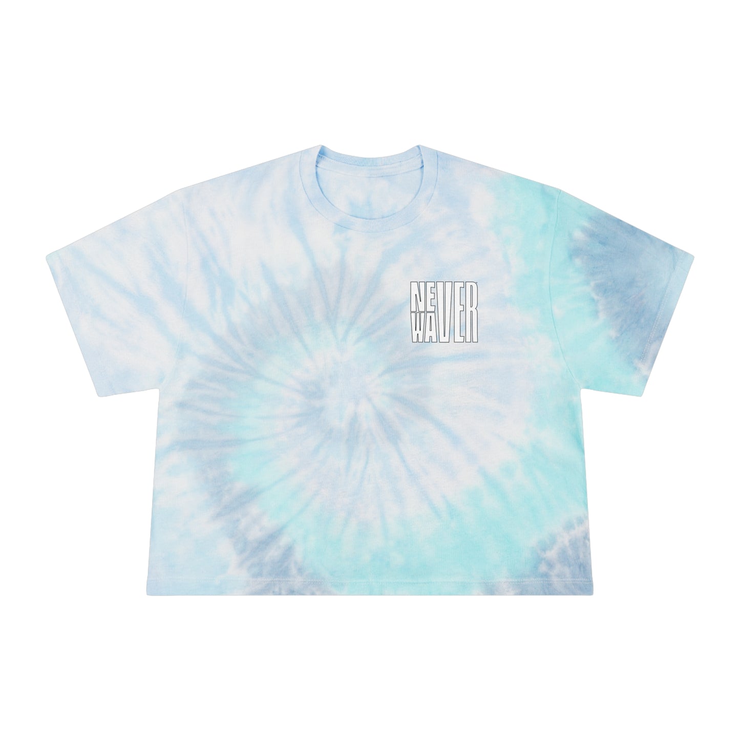 Never Waver Be Yourself Women's Tie-Dye Crop Tee