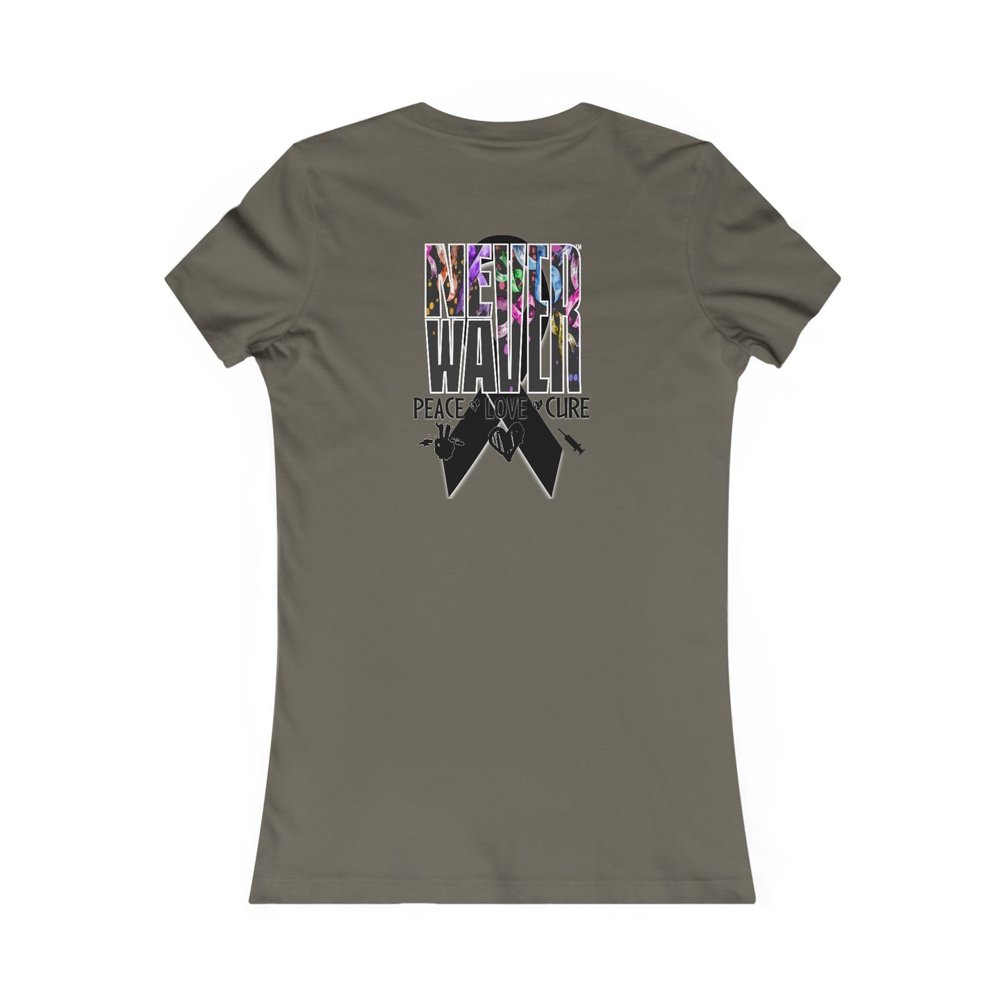 Never Waver Peace Love Cure Women's Favorite Tee