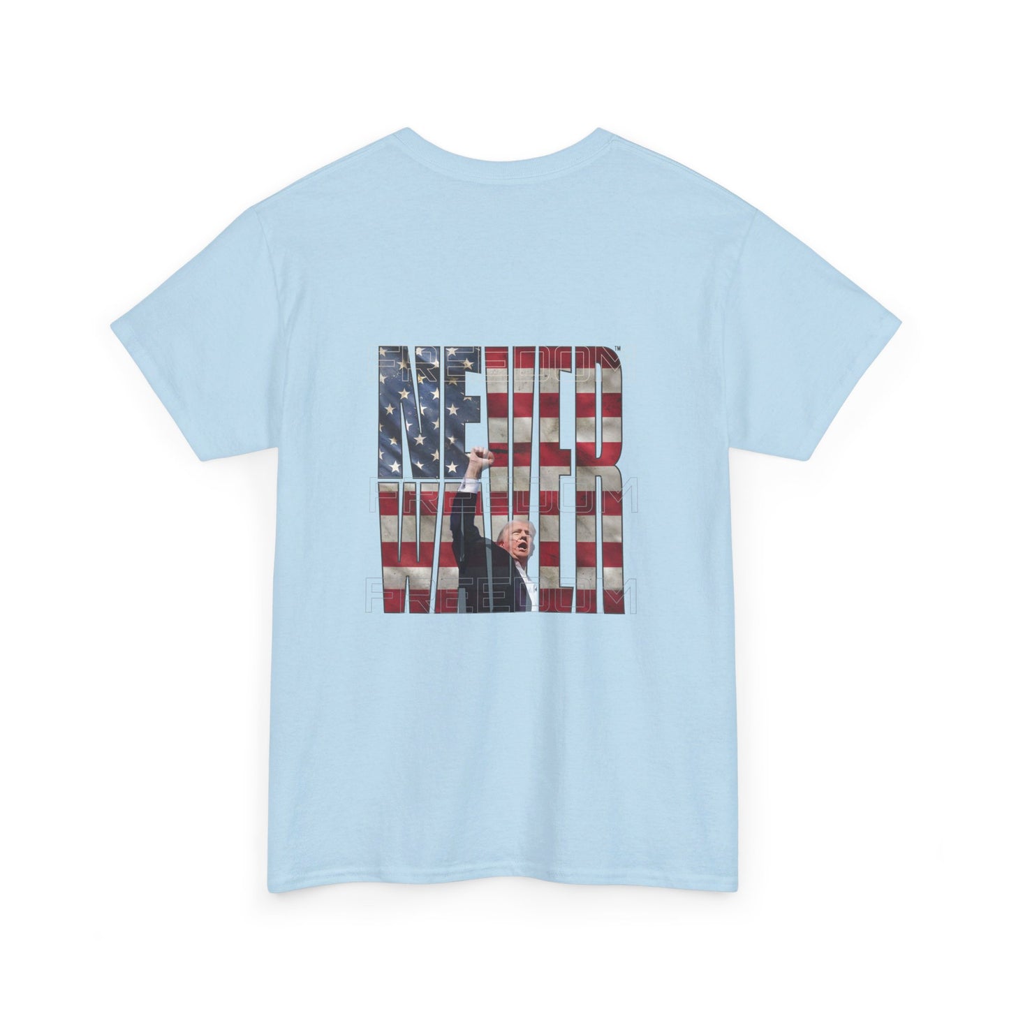 Never Waver Trump Fist Pump Unisex Heavy Cotton Tee