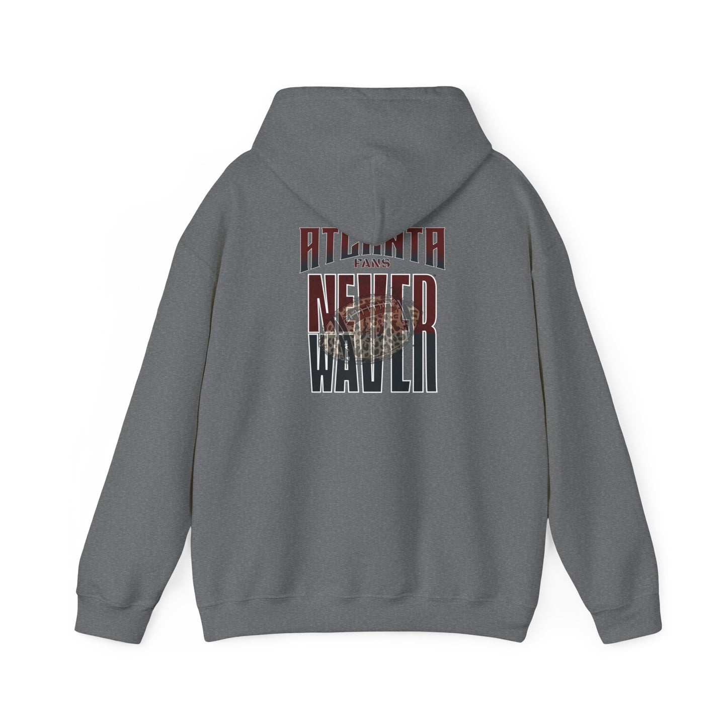 Atlanta Fans Never Waver W-Leopard Football Unisex Heavy Blend™ Hooded Sweatshirt