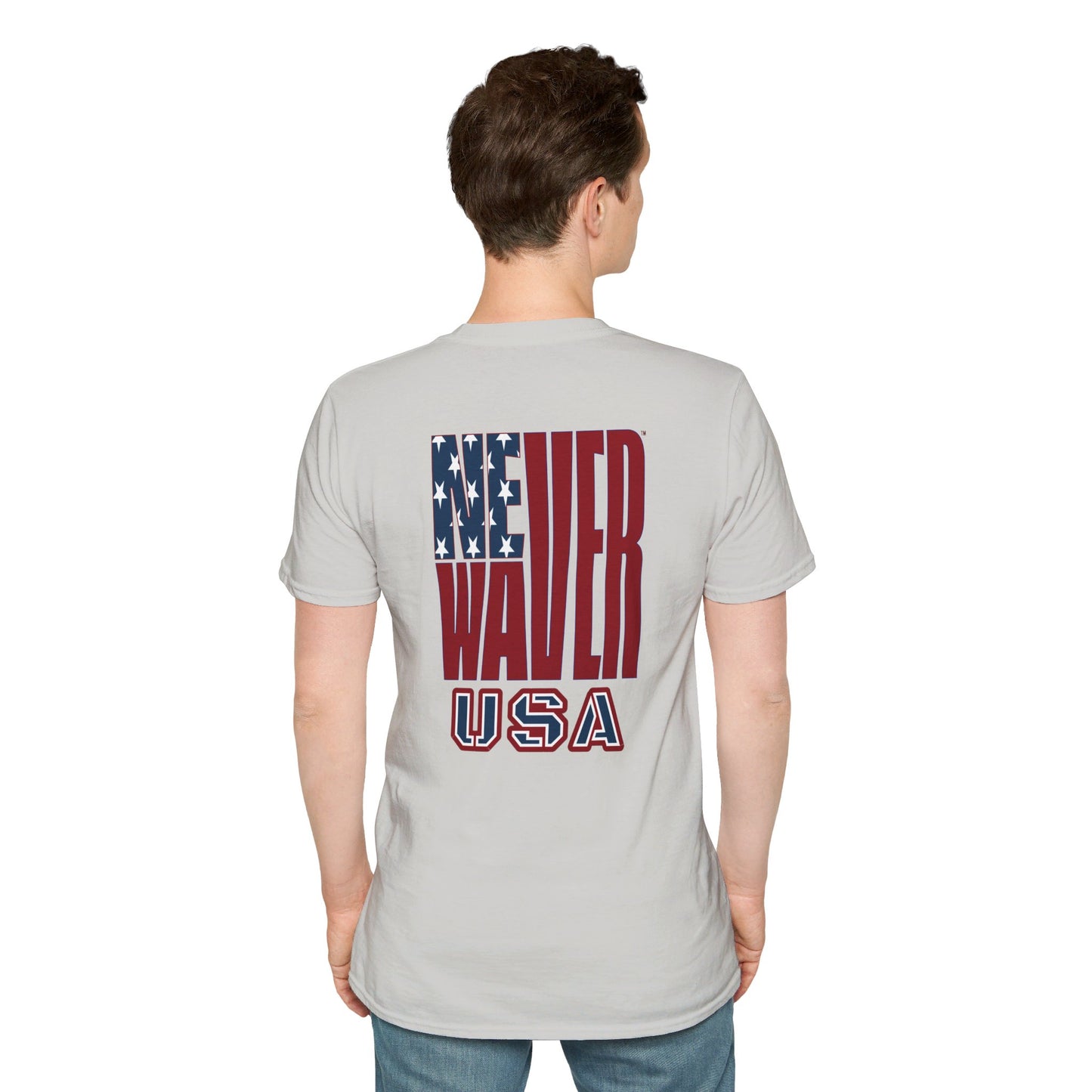 Never Waver USA Unisex Softstyle T-Shirt