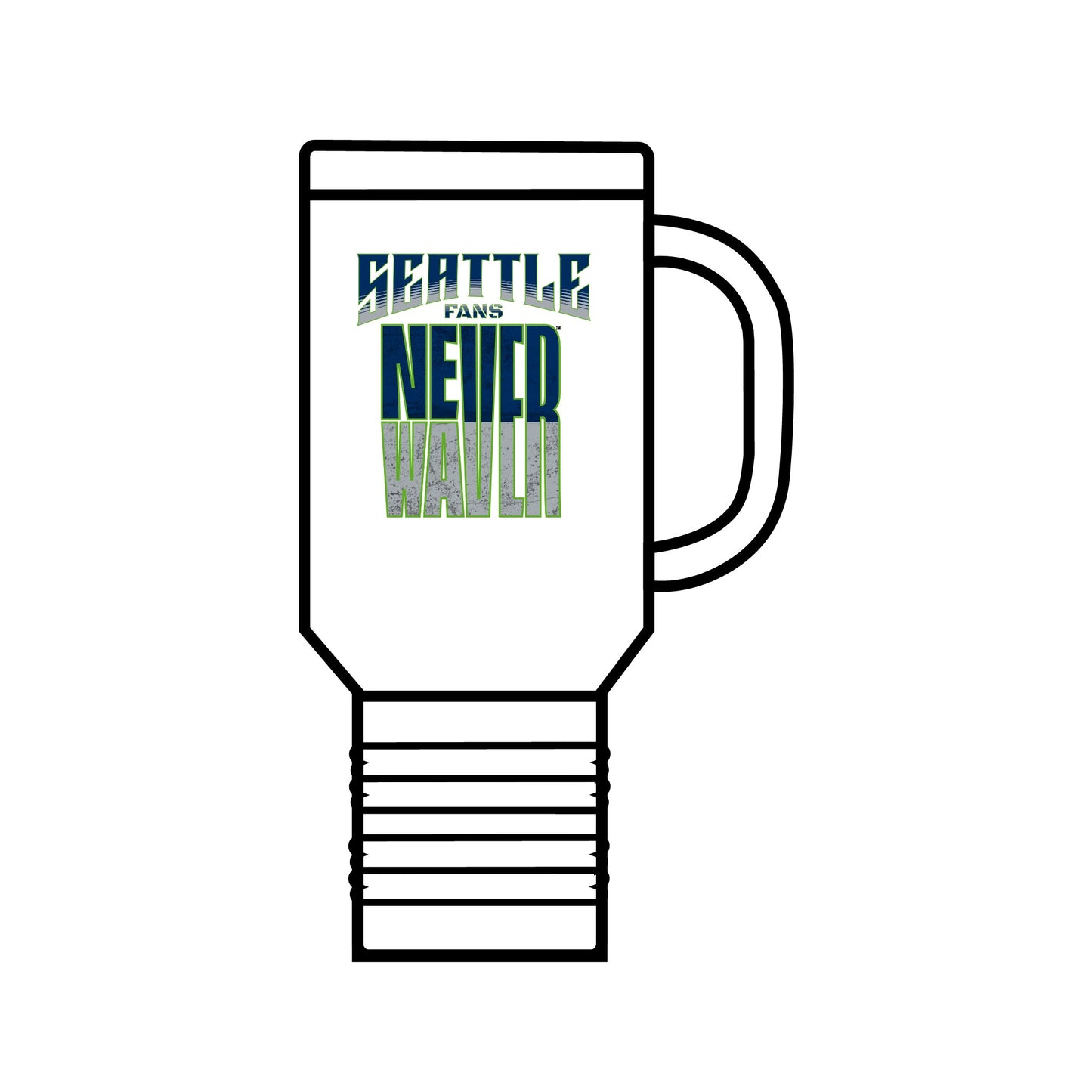 Seattle Fans Never Waver Insulated Travel Mug, 40oz