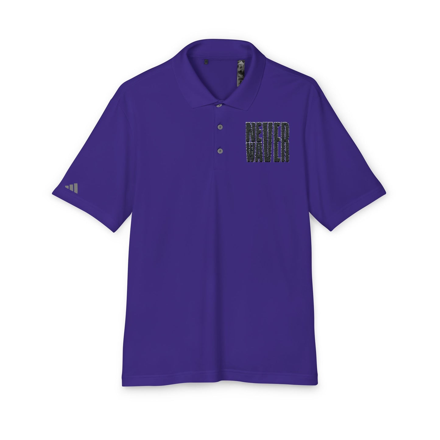 Never Waver Embroidered adidas Unisex Performance Polo