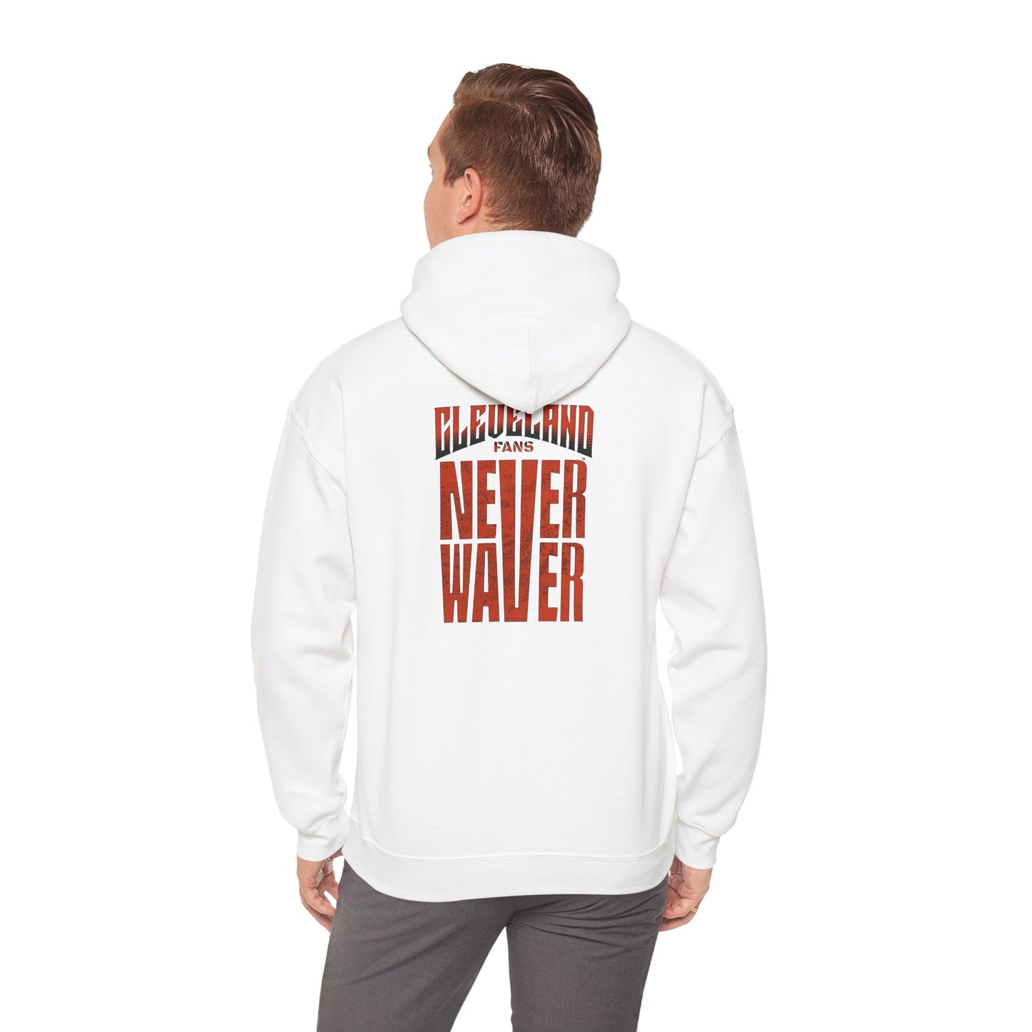 Cleveland Fans Never Waver Unisex Hooded Sweatshirt - Heavy Blend™