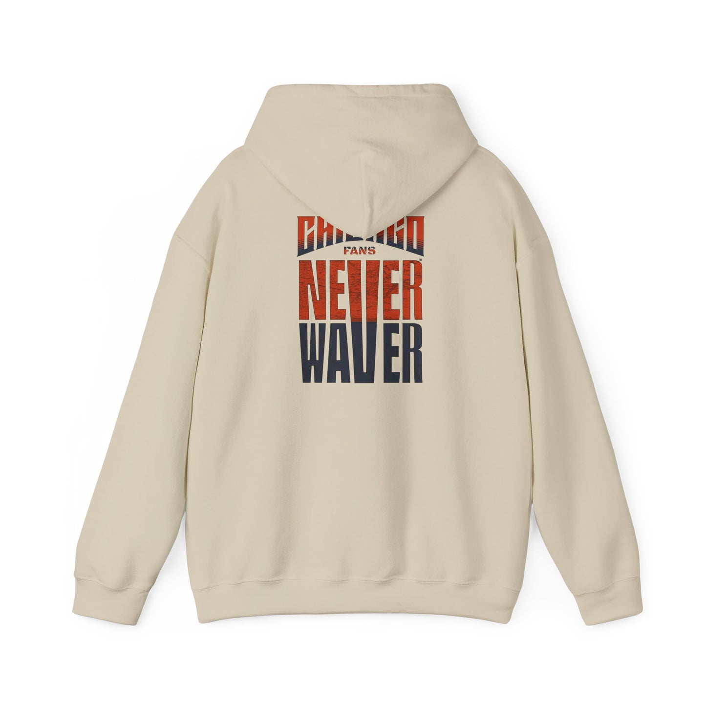 Unisex Heavy Blend™ Hooded Sweatshirt - 'Chicago Fans Never Waver' Motivational Apparel