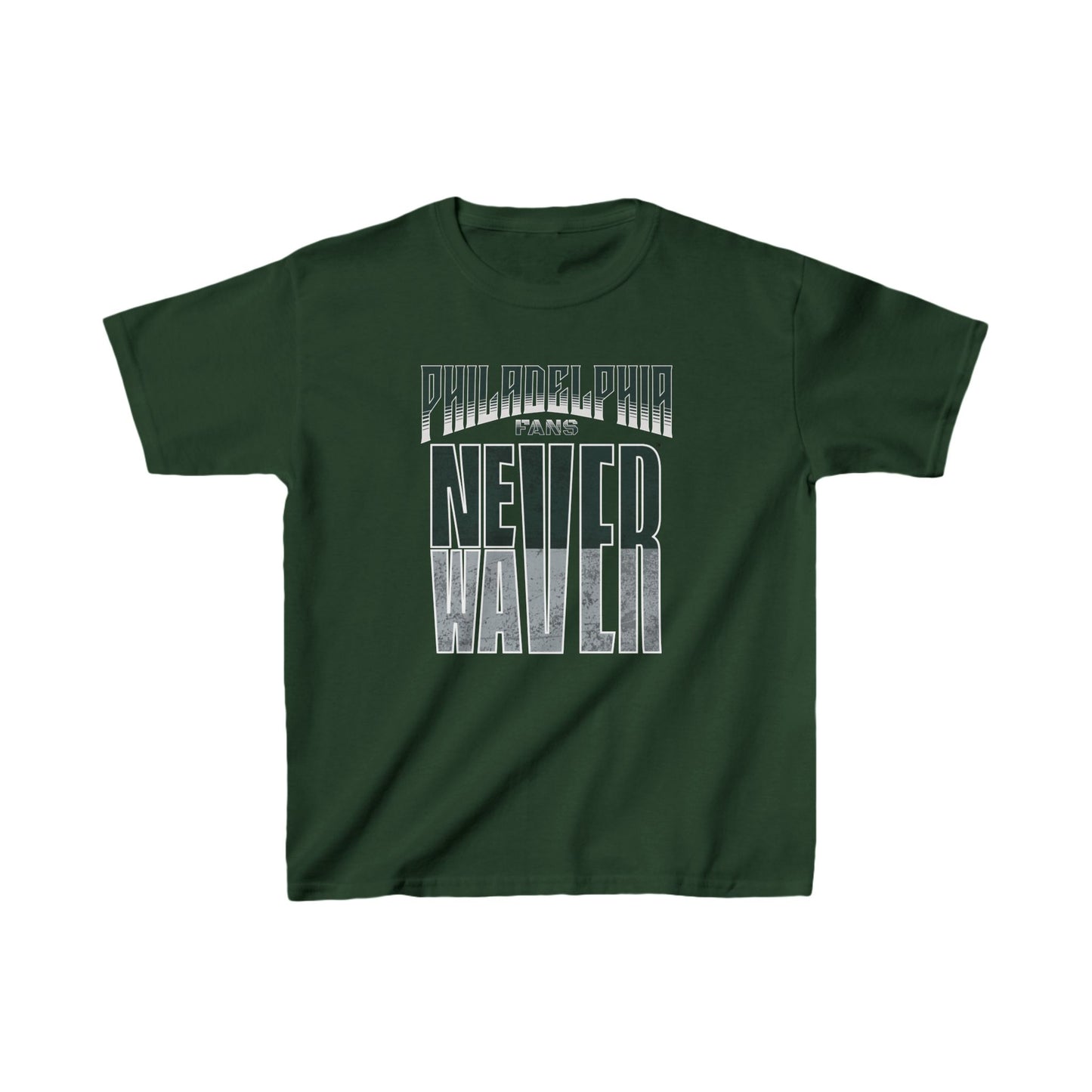 Philadelphia Fans Never Waver Kids Heavy Cotton™ Tee