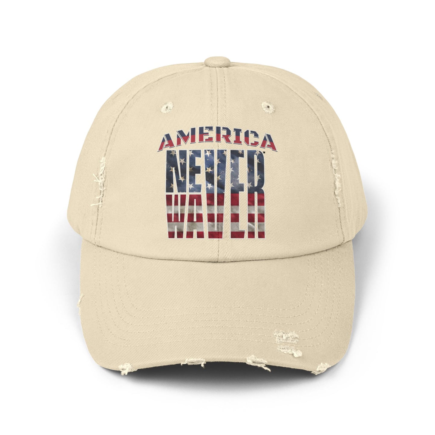 America Never Waver Unisex Distressed Cap