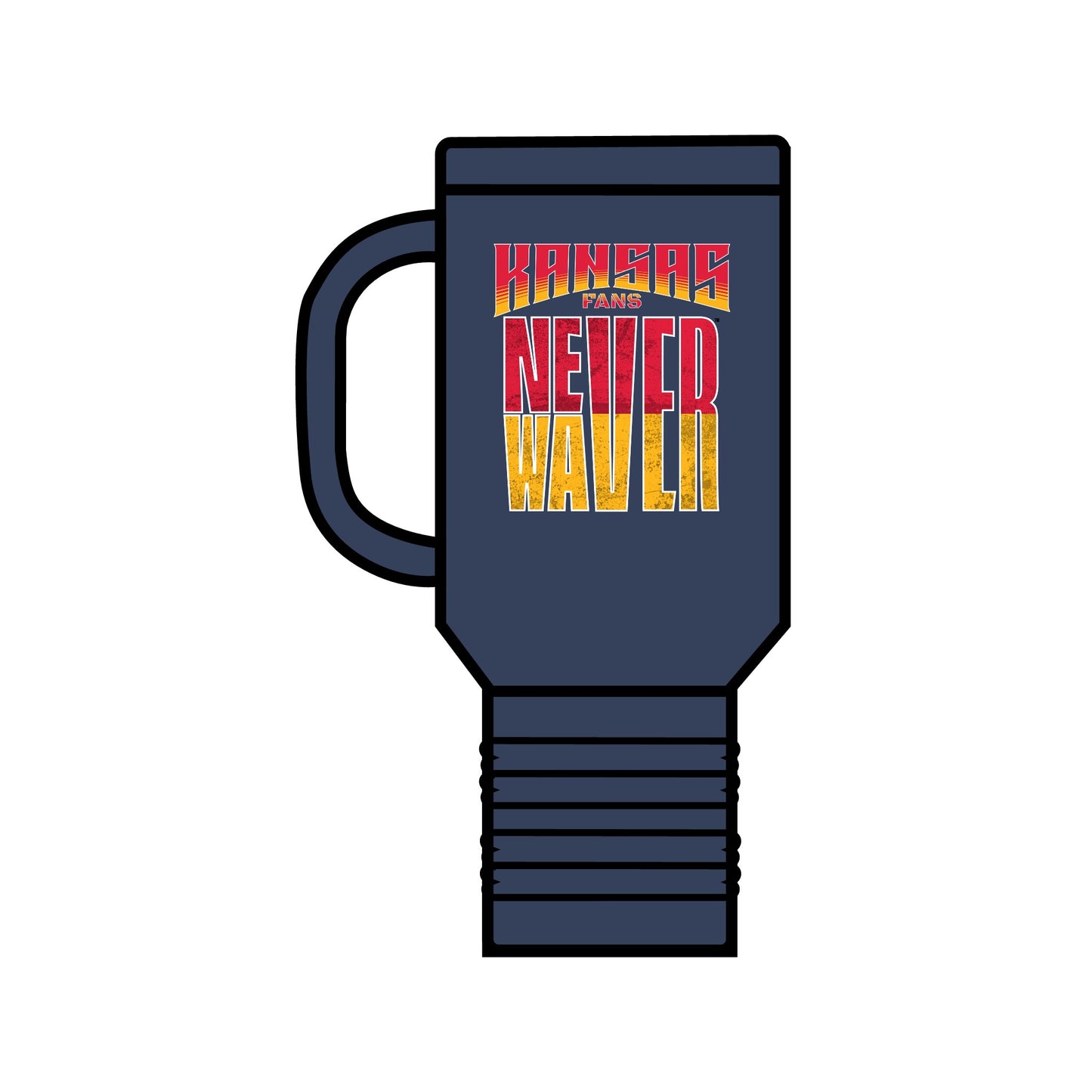 Kansas Fans Never Waver Insulated Travel Mug, 40oz