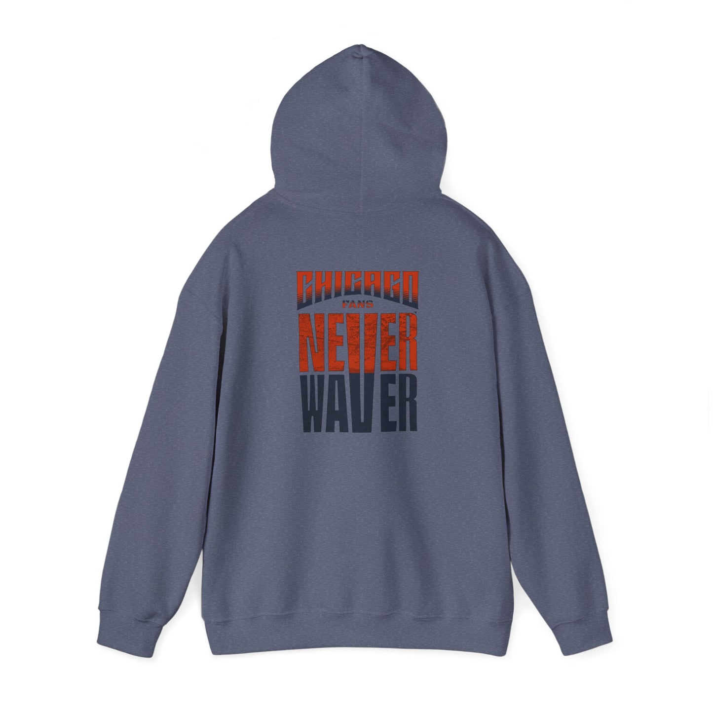 Unisex Heavy Blend™ Hooded Sweatshirt - 'Chicago Fans Never Waver' Motivational Apparel