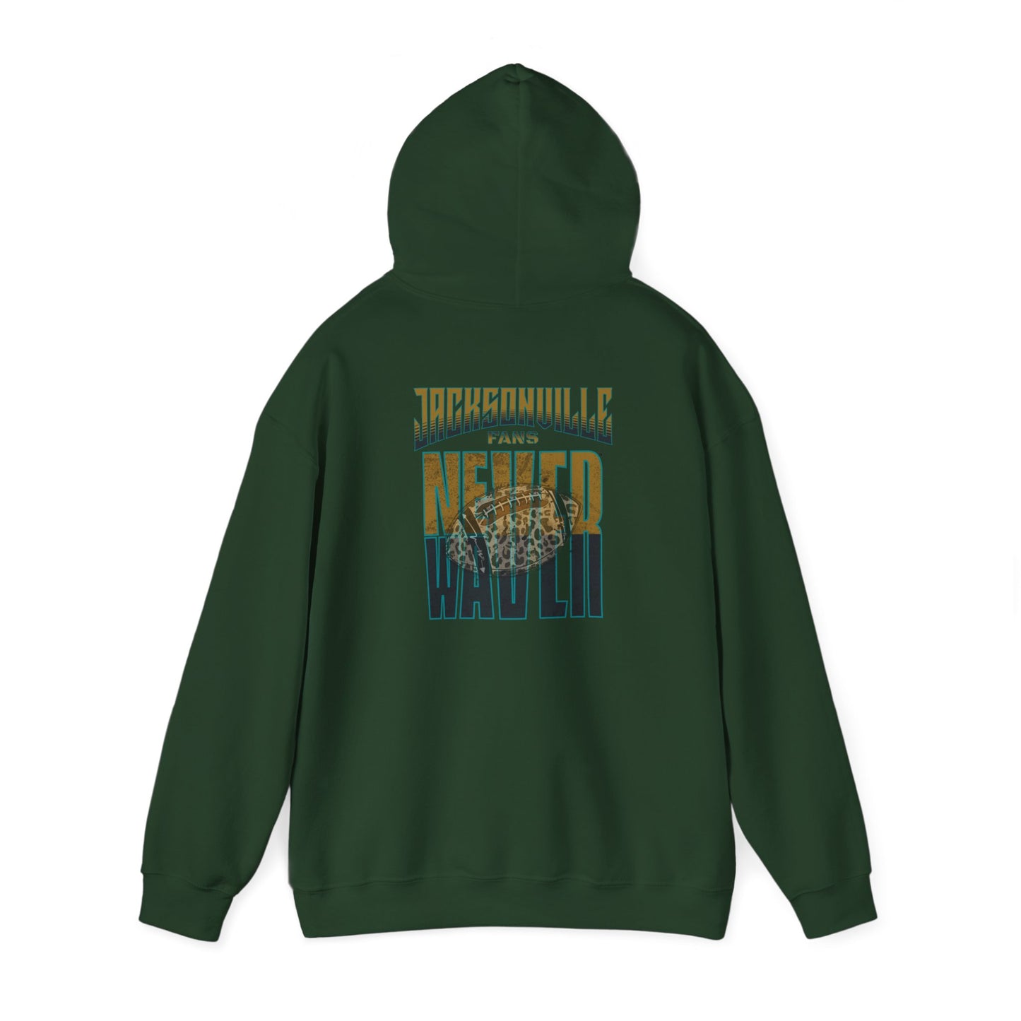 Jacksonville Fans Never Waver W-Leopard Football Unisex Heavy Blend™ Hooded Sweatshirt