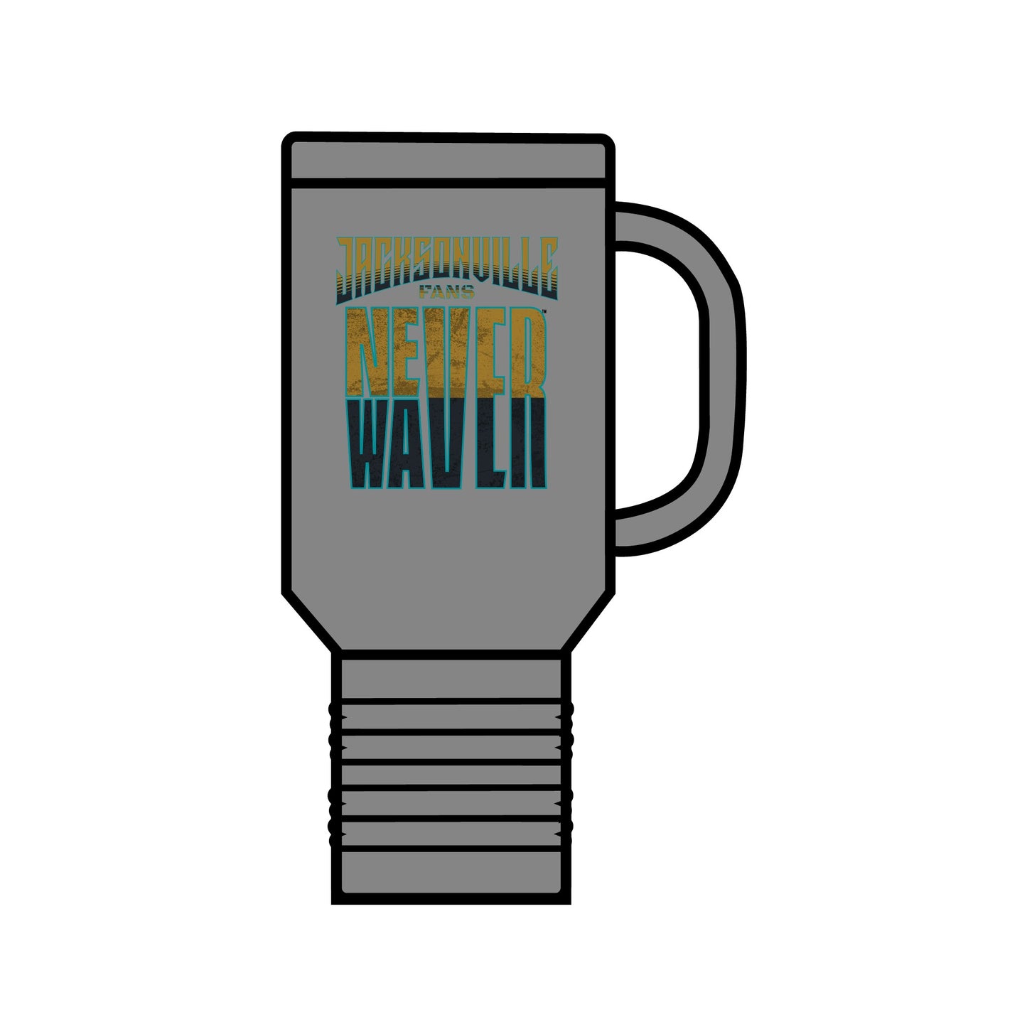 Jacksonville Fans Never Waver Insulated Travel Mug, 40oz