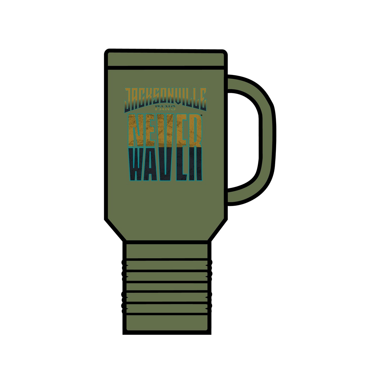 Jacksonville Fans Never Waver Insulated Travel Mug, 40oz