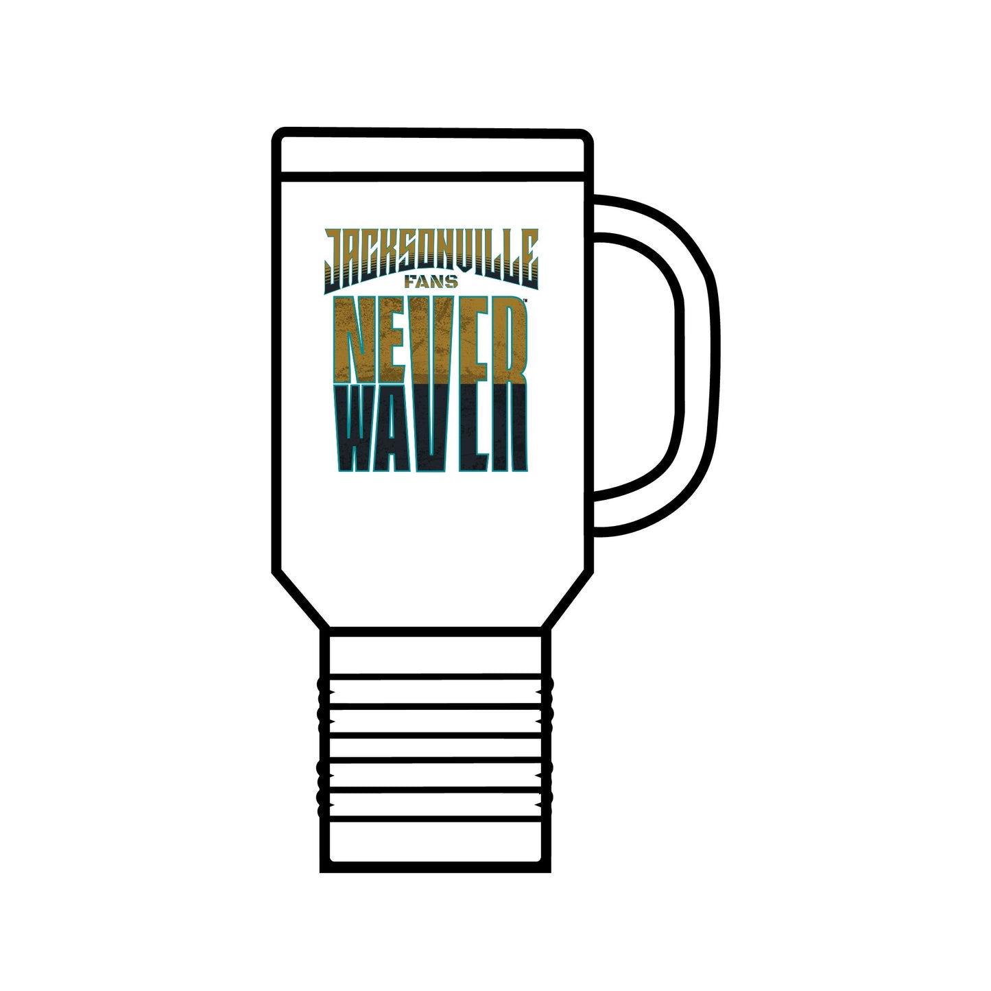 Jacksonville Fans Never Waver Insulated Travel Mug, 40oz