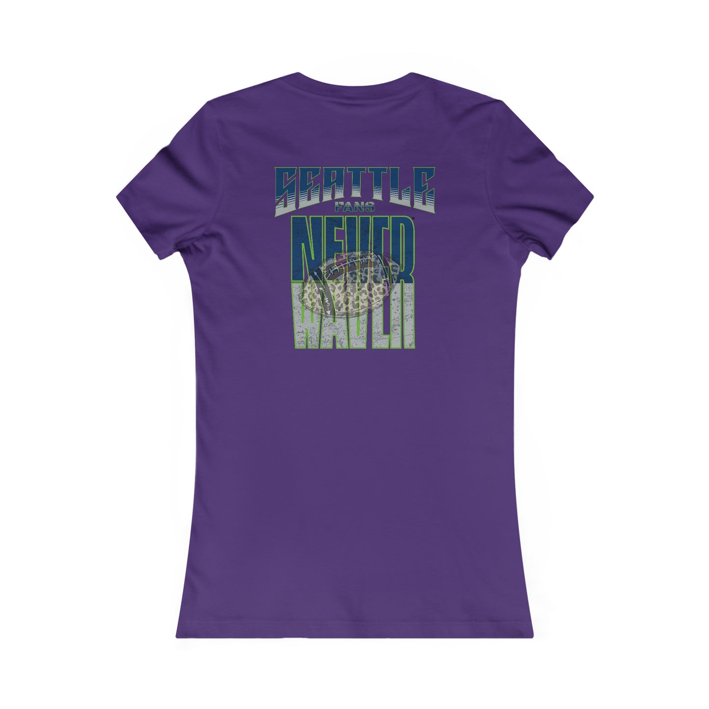 Seattle Fans Never Waver W-Leopard Football Women's Favorite Tee