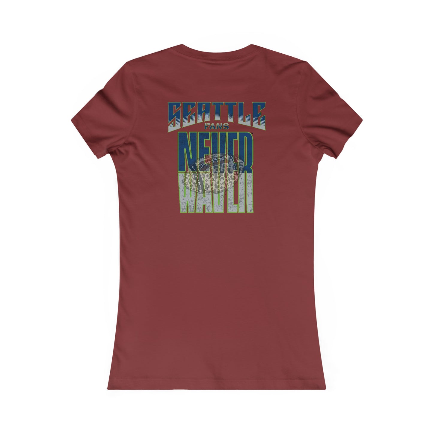 Seattle Fans Never Waver W-Leopard Football Women's Favorite Tee