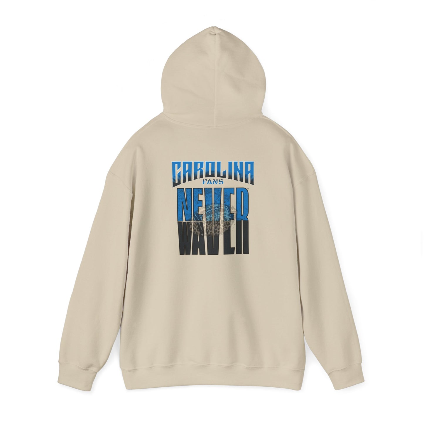 Carolina  Fans Never Waver W-Leopard Football Unisex Heavy Blend™ Hooded Sweatshirt