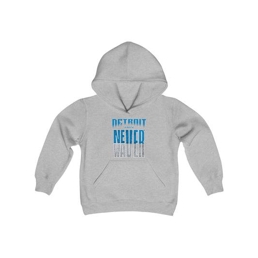 Detroit Fans Never Waver Youth Heavy Blend Hooded Sweatshirt