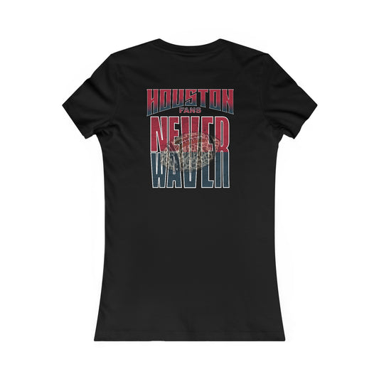 Huston Fans Never Waver W-Leopard Football Women's Favorite Tee