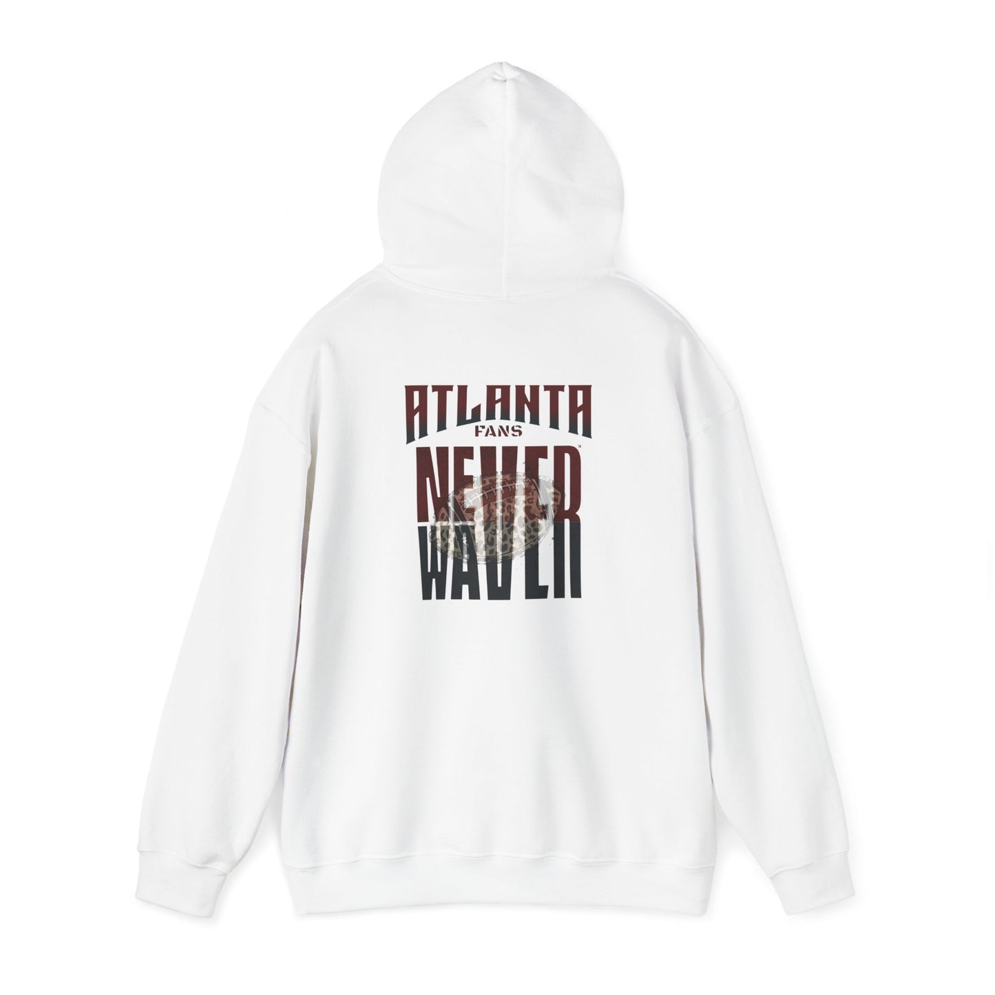 Atlanta Fans Never Waver W-Leopard Football Unisex Heavy Blend™ Hooded Sweatshirt