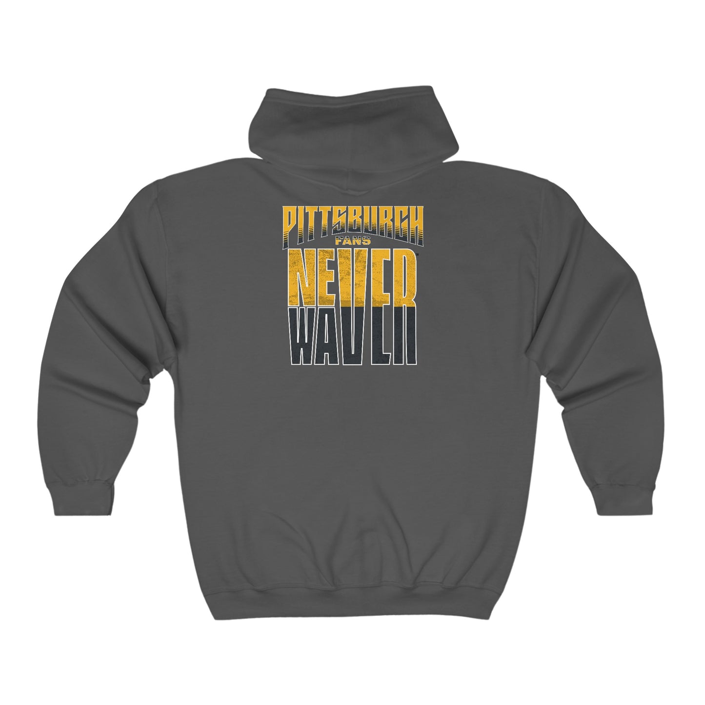 Pittsburgh Fans Never Waver Unisex Heavy Blend™ Full Zip Hooded Sweatshirt