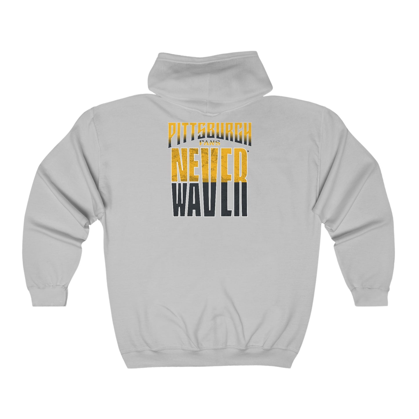 Pittsburgh Fans Never Waver Unisex Heavy Blend™ Full Zip Hooded Sweatshirt