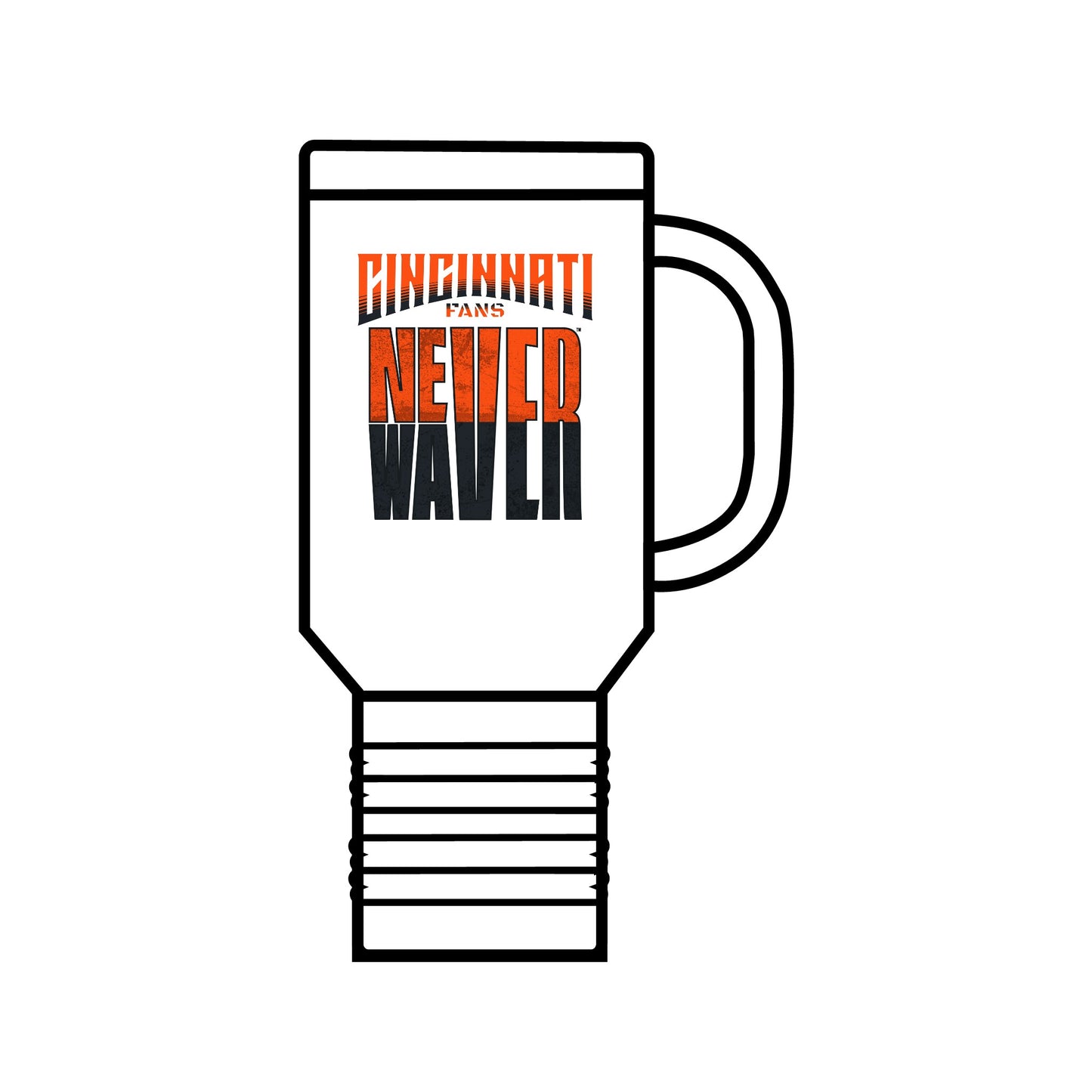 Cincinnati Fans Never Waver Insulated Travel Mug, 40oz