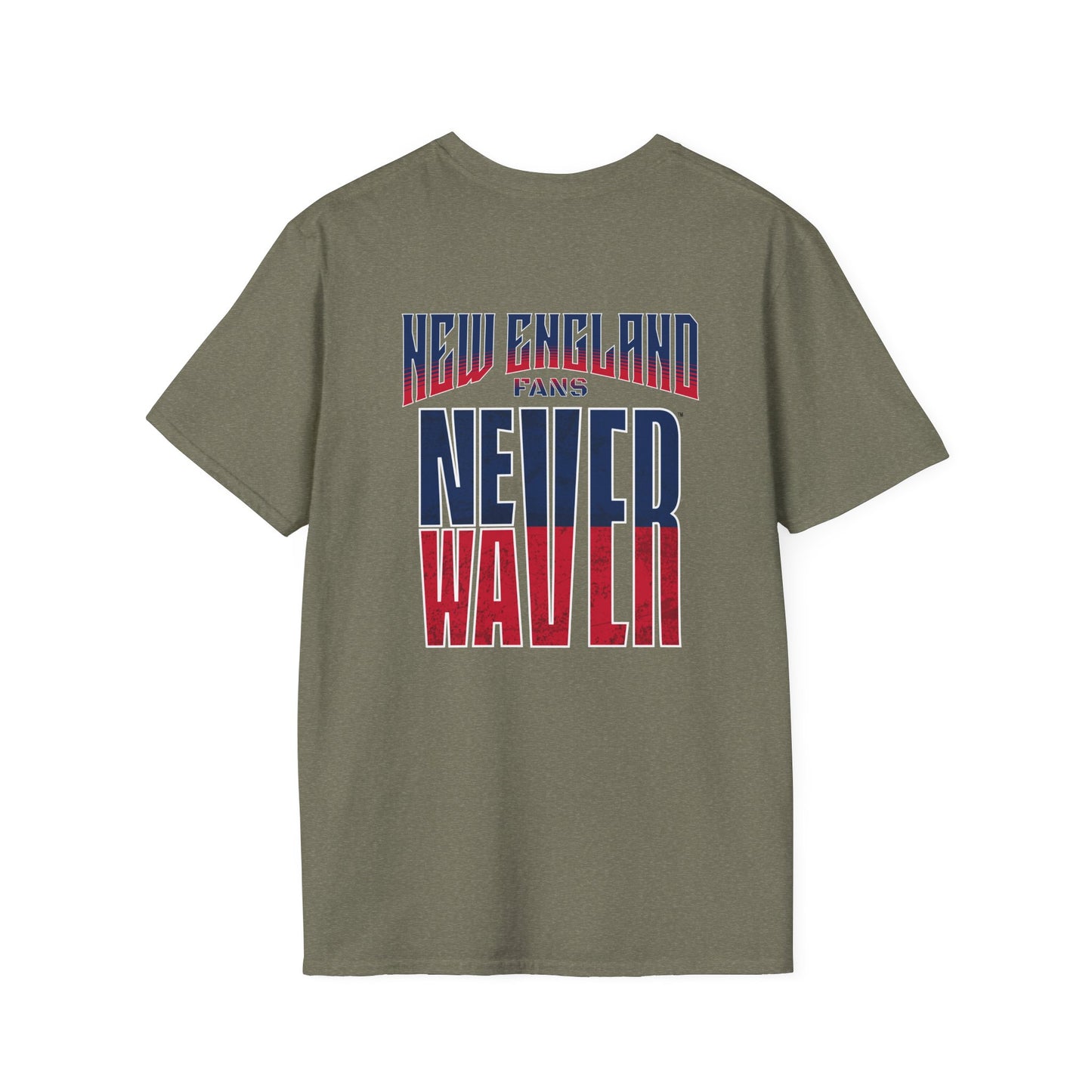 New England Fans Never Waver Unisex Softstyle T-Shirt