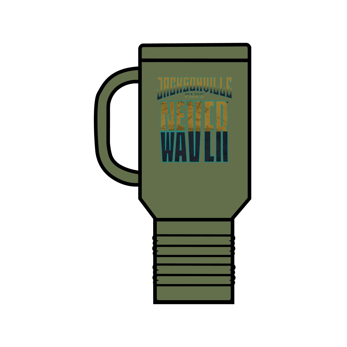 Jacksonville Fans Never Waver Insulated Travel Mug, 40oz