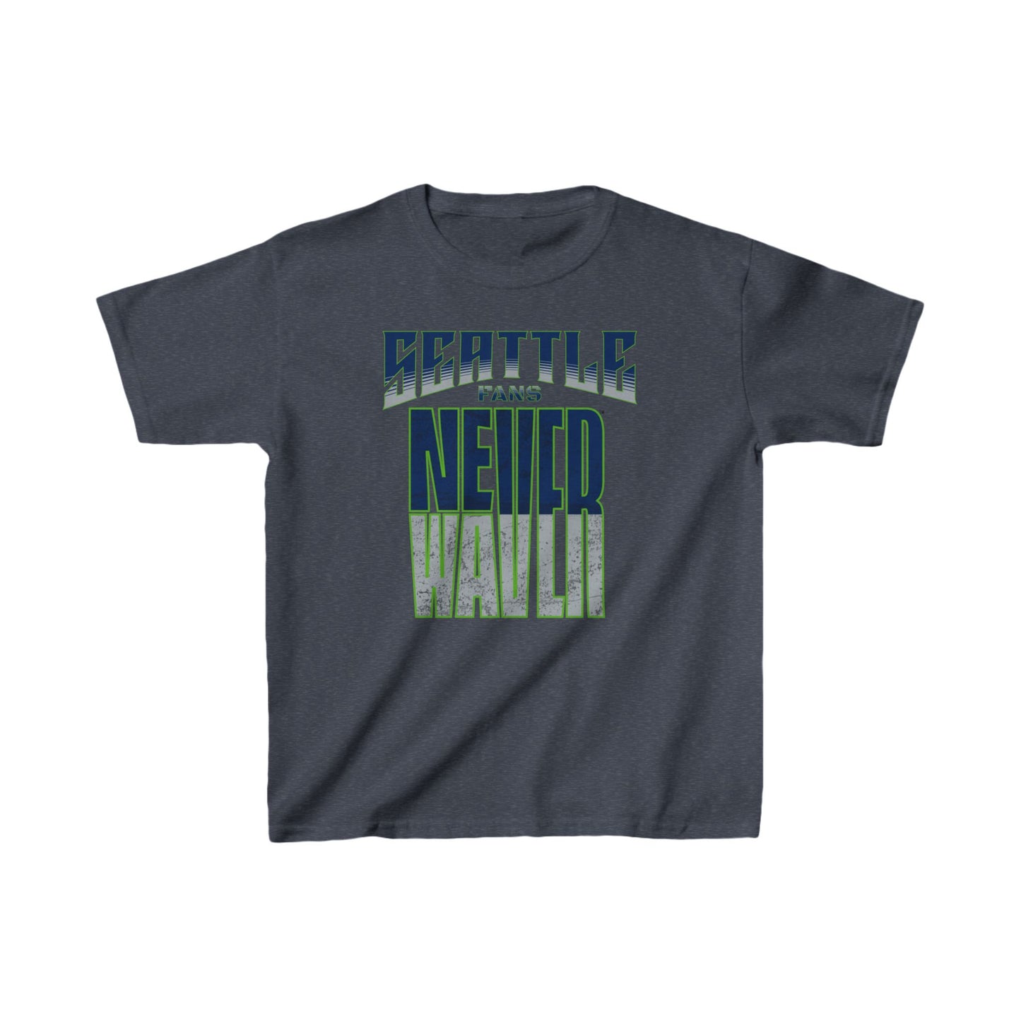 Seattle Fans Never Waver Kids Heavy Cotton™ Tee