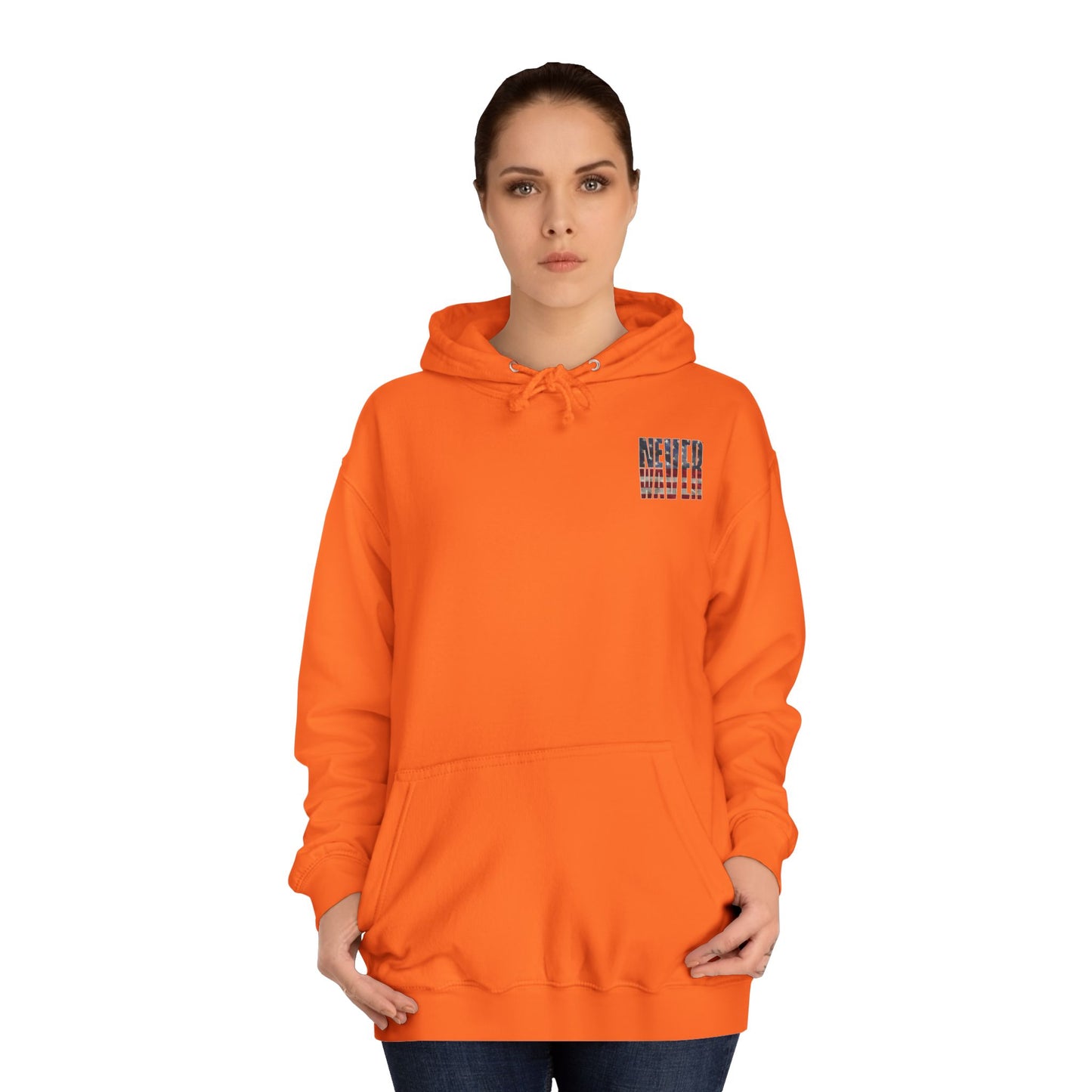 Never Waver Definition Unisex College Hoodie